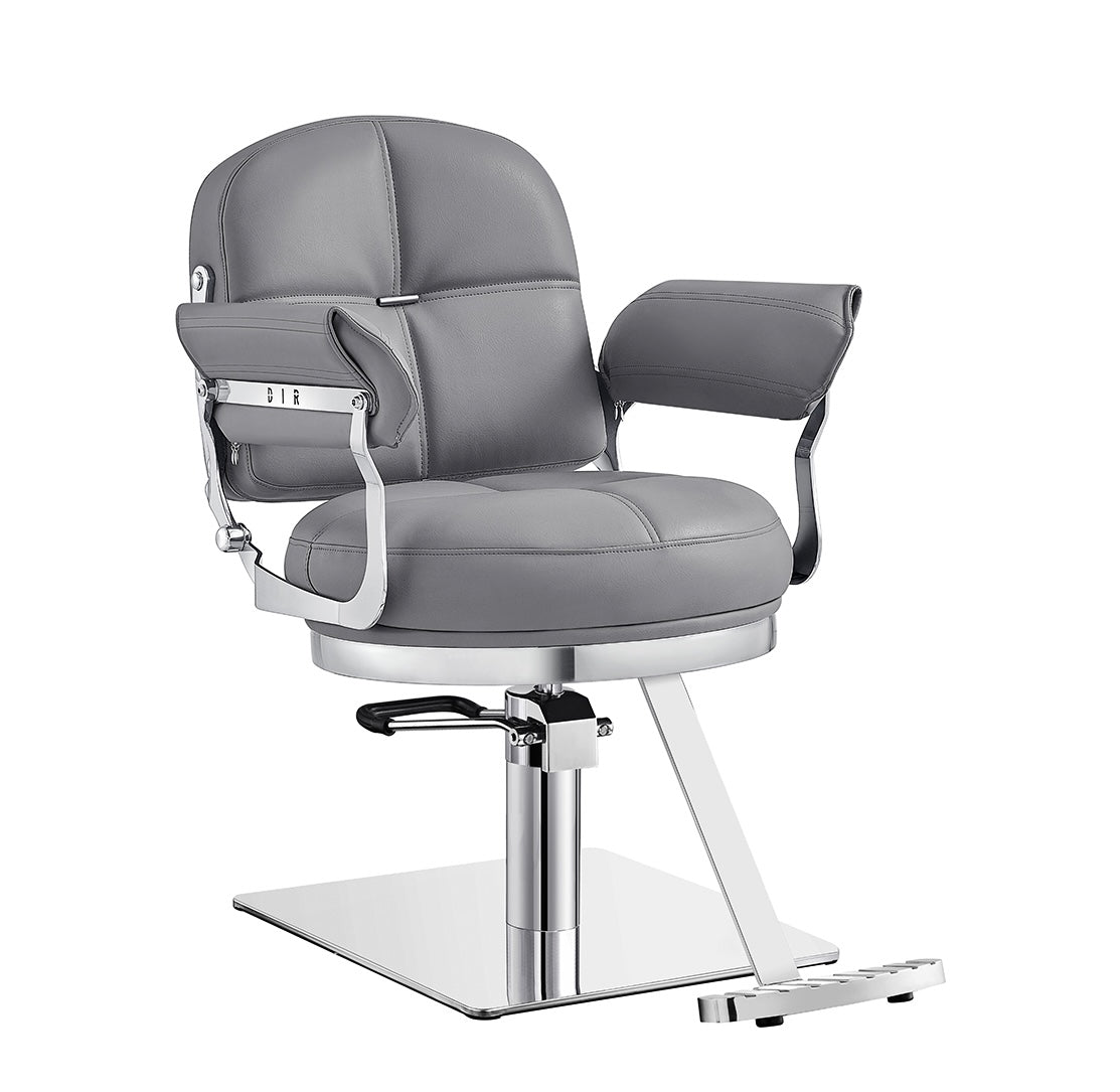 Milano Salon Hairdressing Styling Chair - Professional Barber & Beauty Salon Styling Chair with Adjustable Height & Swivel Base - Perfect for Hair Salons, Barber Shops & Home Styling