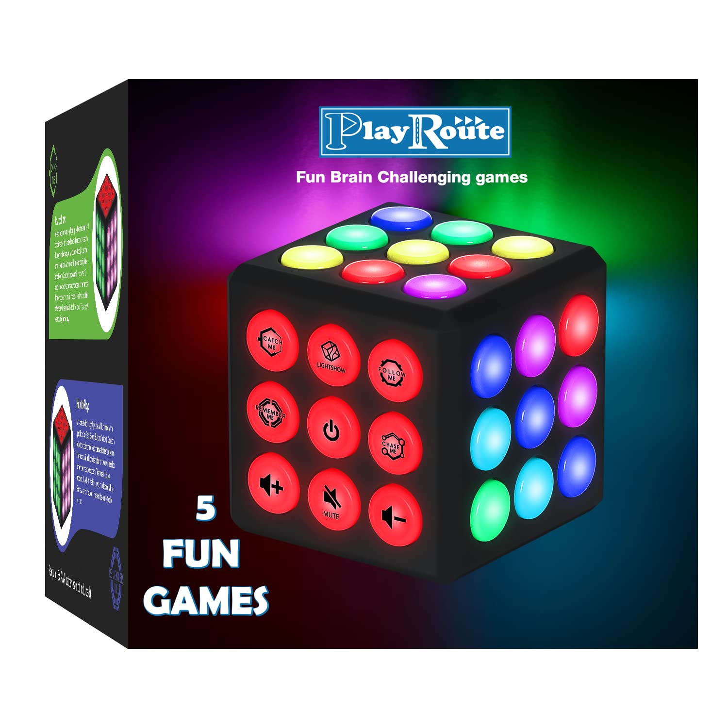 Electronic Brain & Memory Game Cube - Fun Educational Toy Gift for Kids Ages 6-12 | Handheld Puzzle Game for Boys & Girls | Perfect for Travel, Classroom & Family Game Night