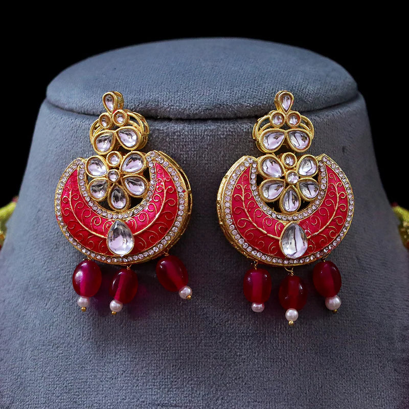 Luxury Gold Plated Royal Kundan Long Necklace for Women - Elegant Indian Bridal Jewelry for Weddings, Parties & Special Occasions