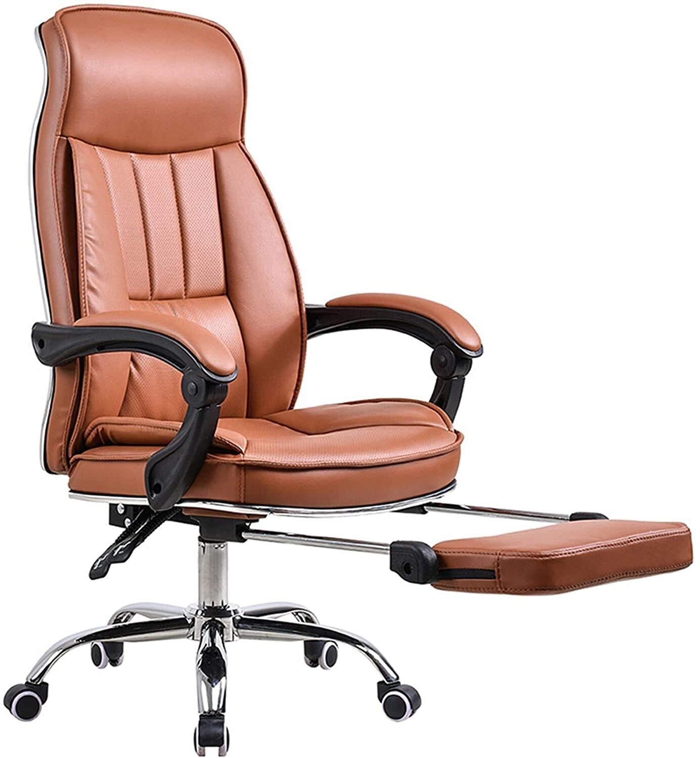 Premium High Back Executive Office Chair - Adjustable Swivel Leather Computer Desk Chair for Home & Gaming Use | Ergonomic Managerial Chair for Long Hours of Comfortable Work & Play