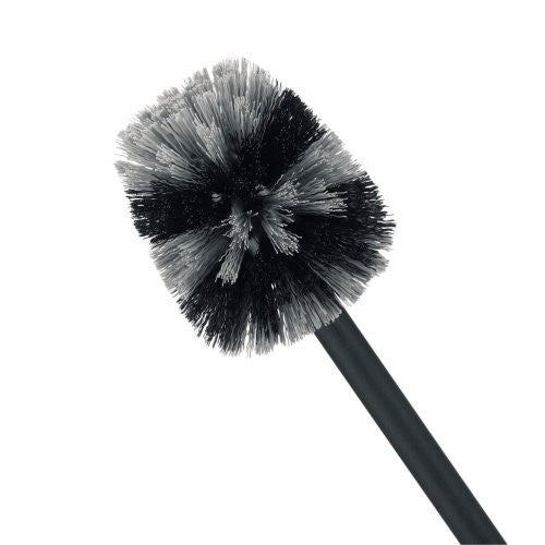 BRABANTIA Modern Toilet Brush with Open Holder - Stainless Steel & Durable Plastic - Bathroom Cleaning Essentials for Home & Office Use