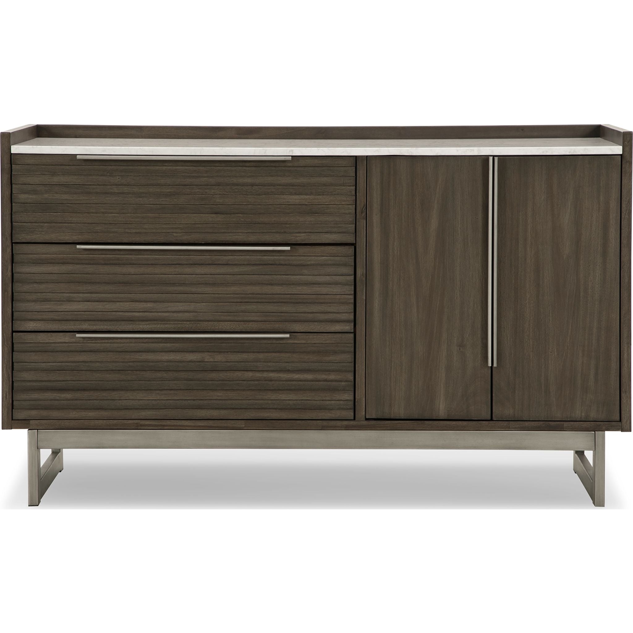 Arkenton 6-Drawer Dresser - Grayish Brown & White Finish, Modern Bedroom Storage for Clothes & Accessories | Perfect for Home, Dorm, or Apartment Organization