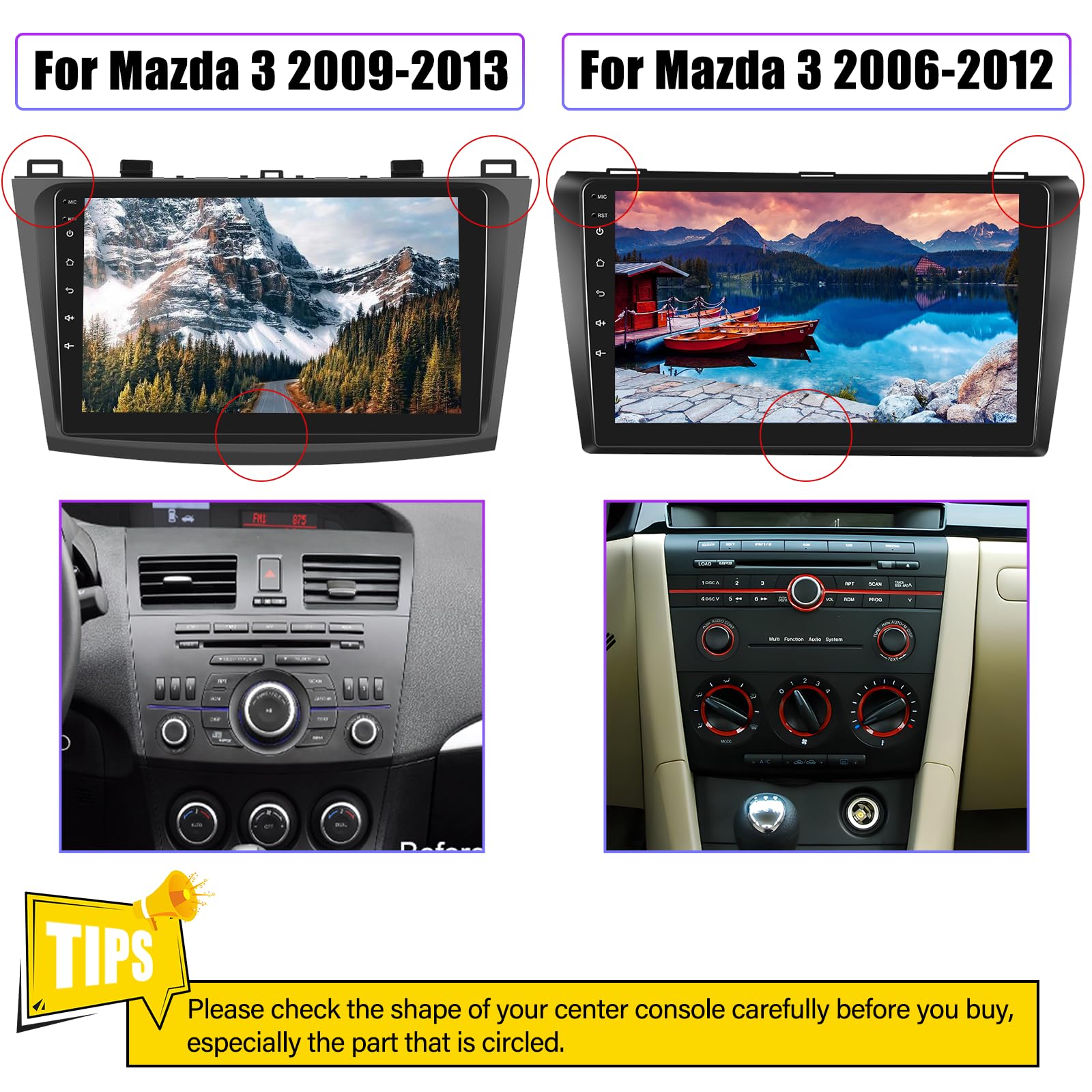 Android 13 Car Stereo for Mazda 3 2009-2013 | 9