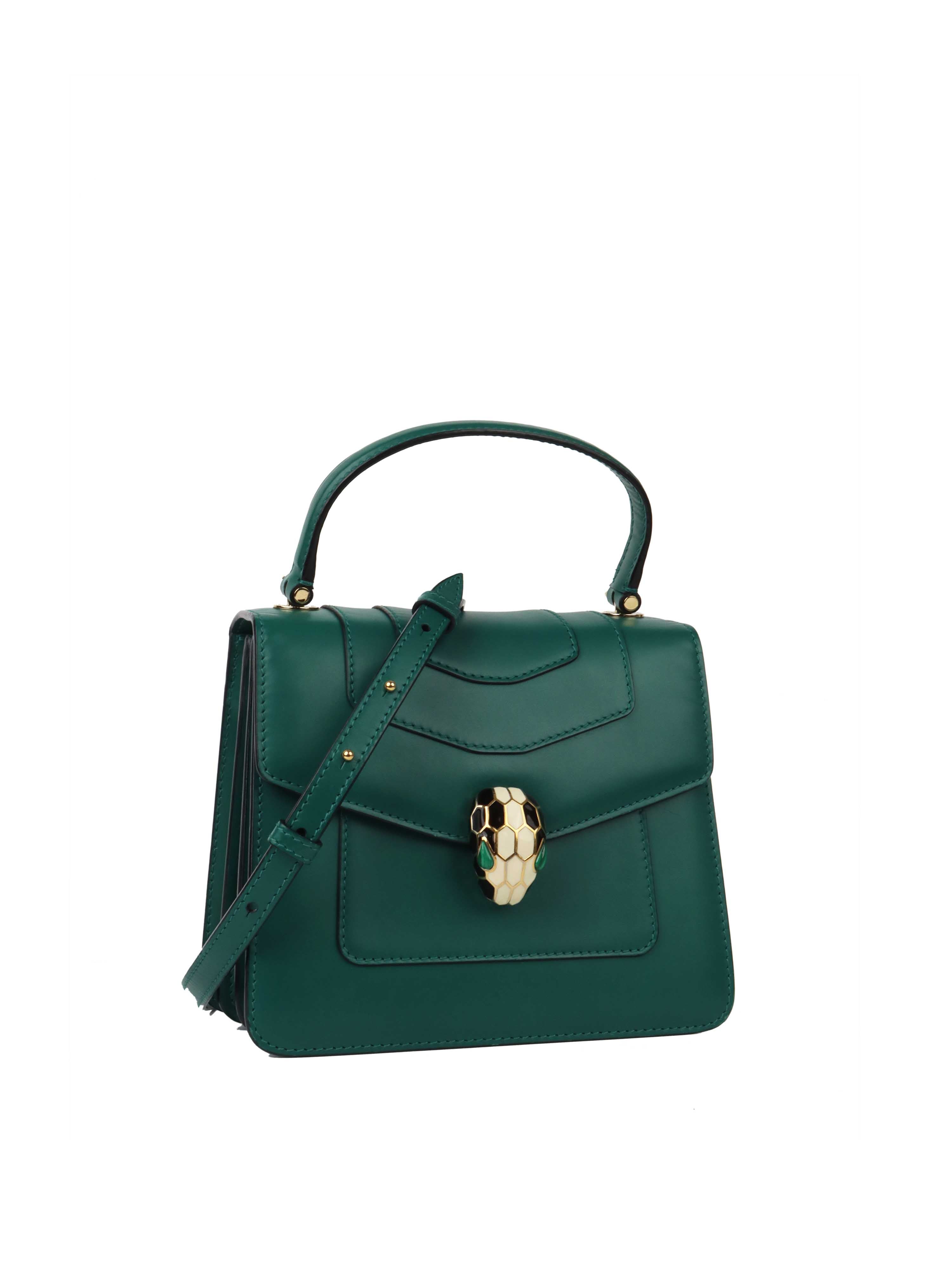 Bvlgari Serpenti Forever Top Handle Bag - Luxury Leather Shoulder Purse for Women, Elegant Designer Handbag for Work, Party & Evening Events