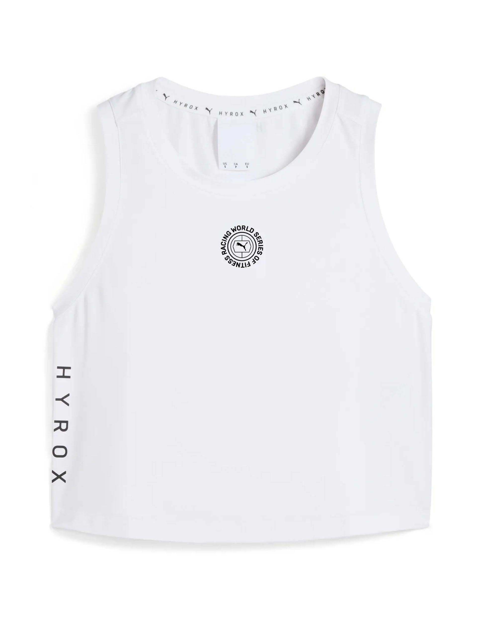 Puma x Hyrox Cloudspun Sleeveless Workout Top for Women - Breathable White Tank Top for Cross Training, Gym & Running | Lightweight Athletic Shirt for High-Intensity Workouts