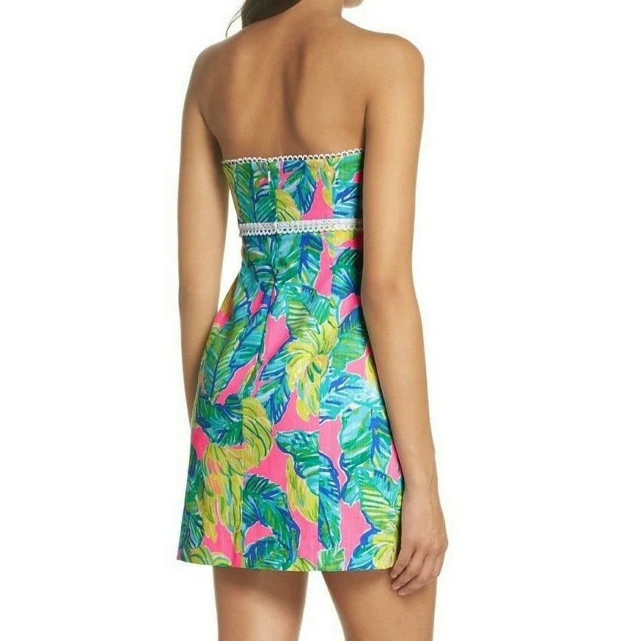 Lilly Pulitzer Brynn Pink Sunset Local Flavor Dress for Women, Size 2 - Perfect for Summer Parties, Beach Vacations & Casual Outings