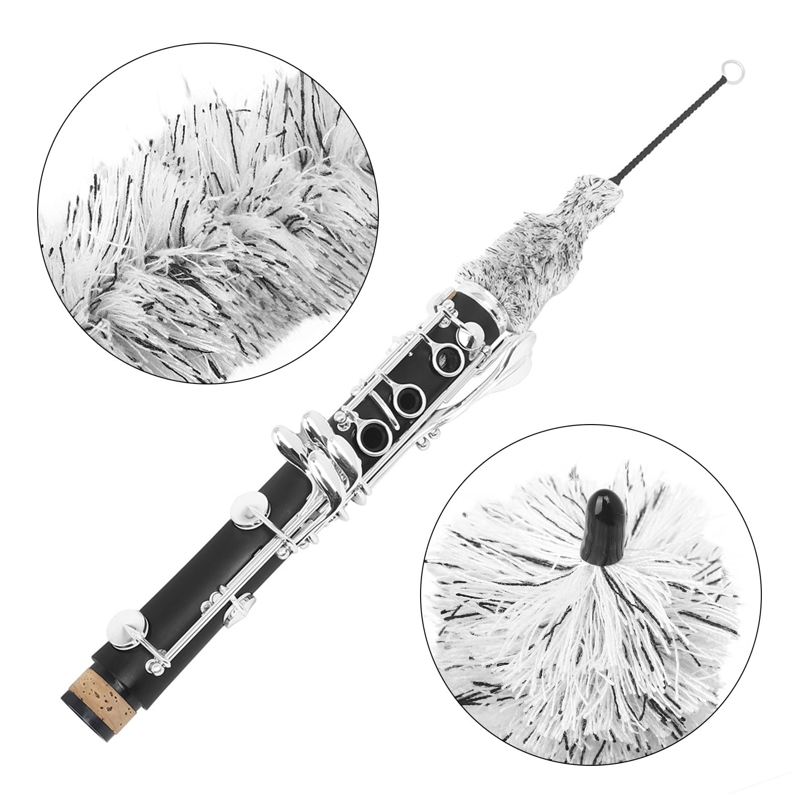 Professional Clarinet Cleaning Brush & Swab Kit for Musicians
