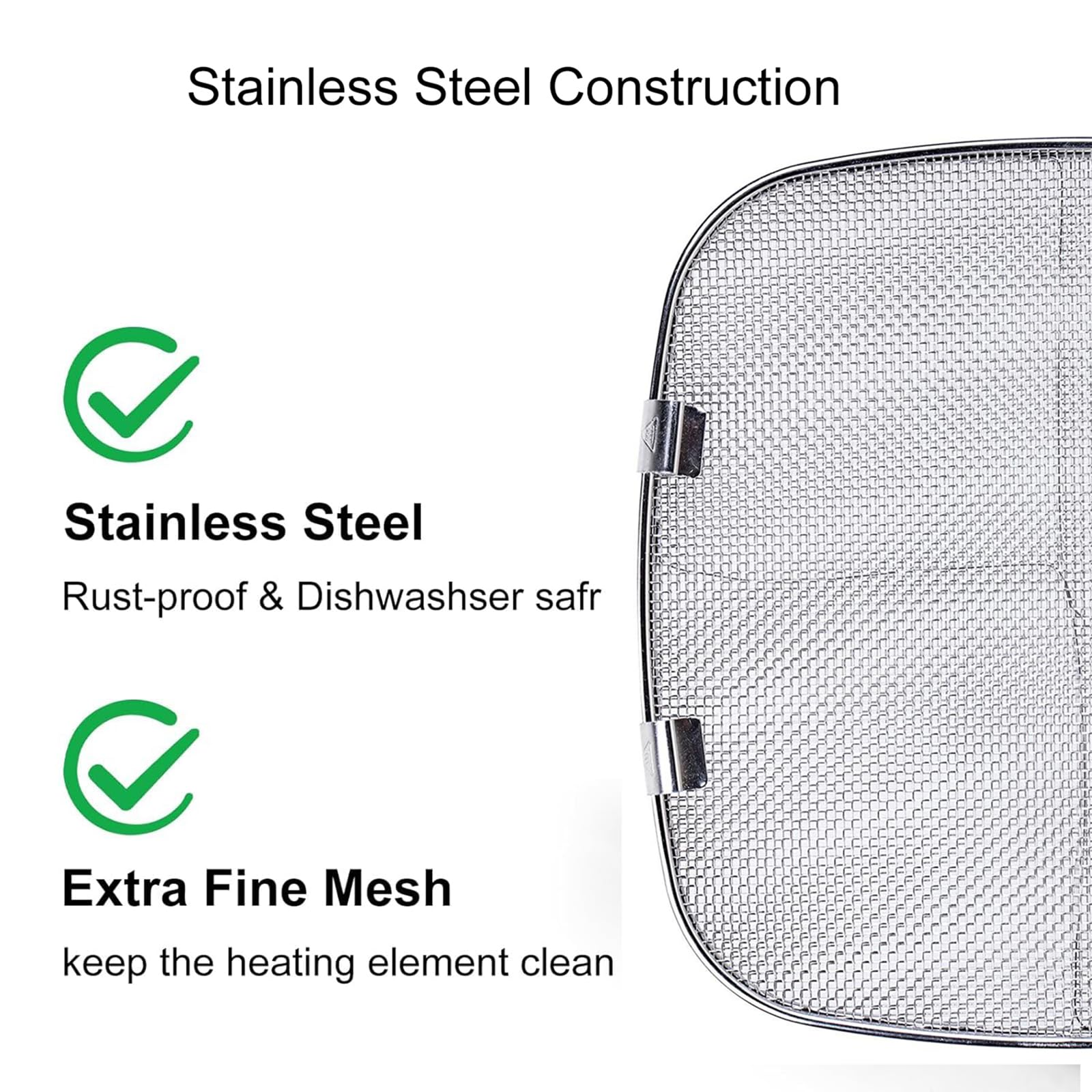 2 Pack Stainless Steel Splatter Shield for Ninja Foodi AG300 AG301C Air Fryer - Durable Replacement Cover - Perfect for Frying, Roasting & Baking (Fits Ninja Foodi Models AG300/AG301C)