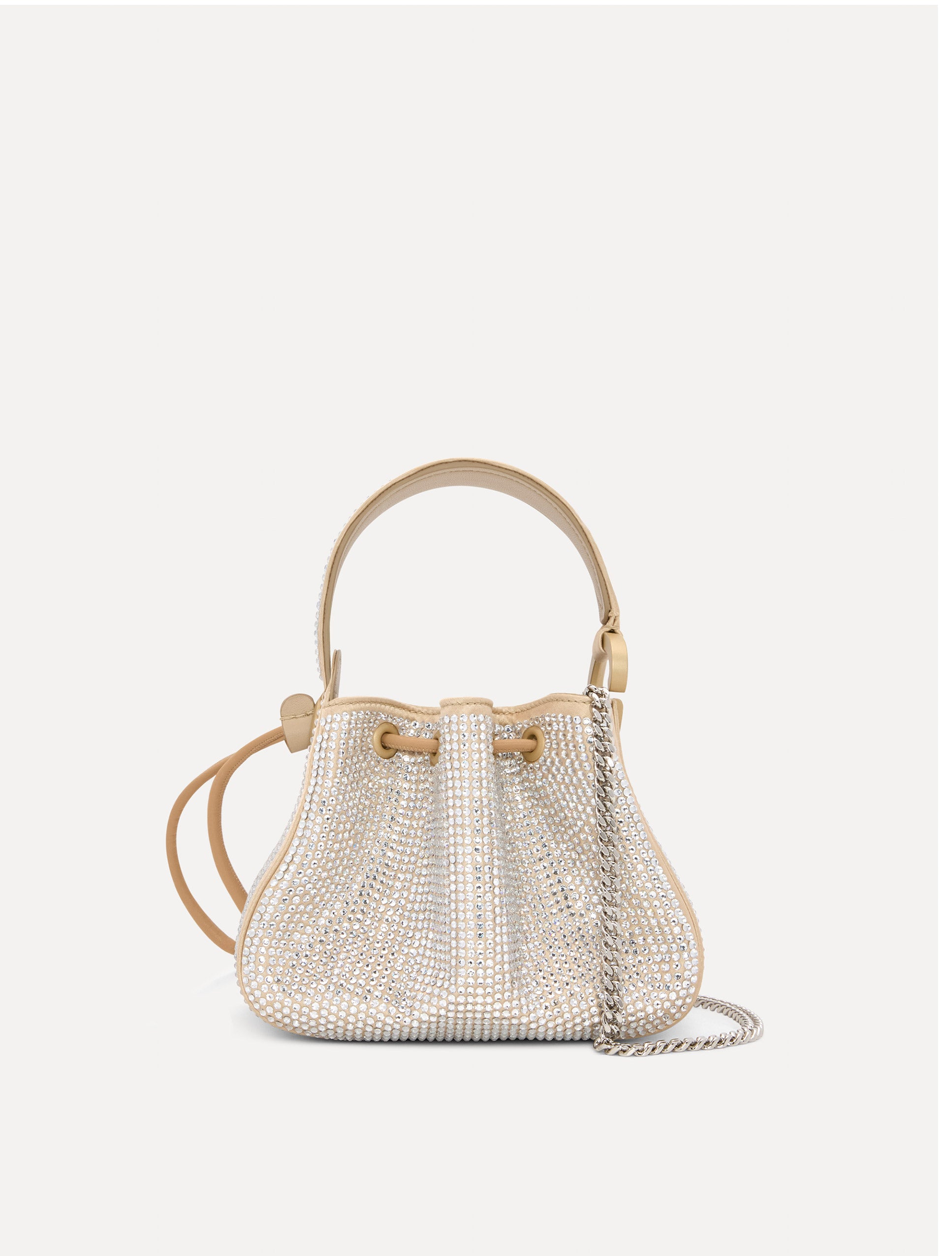 Nano Crystal Pavé O Handle Bag - Elegant Women's Evening Clutch for Parties, Weddings & Special Occasions