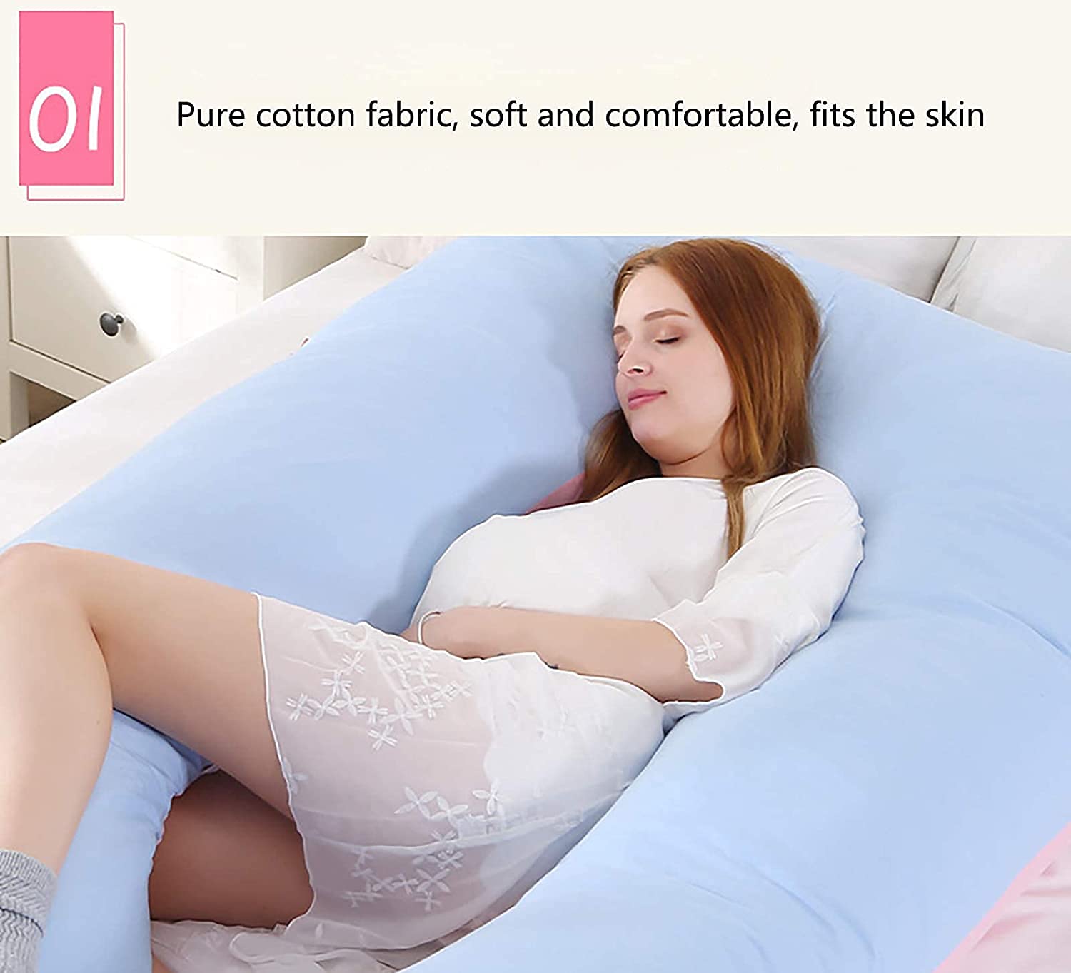 **Best U-Shaped Pregnancy Pillow for Sleeping - Comfortable Maternity Pillow for Pregnant Women (Size A/B) - Ideal for Back Pain Relief & Side Sleeping Support**