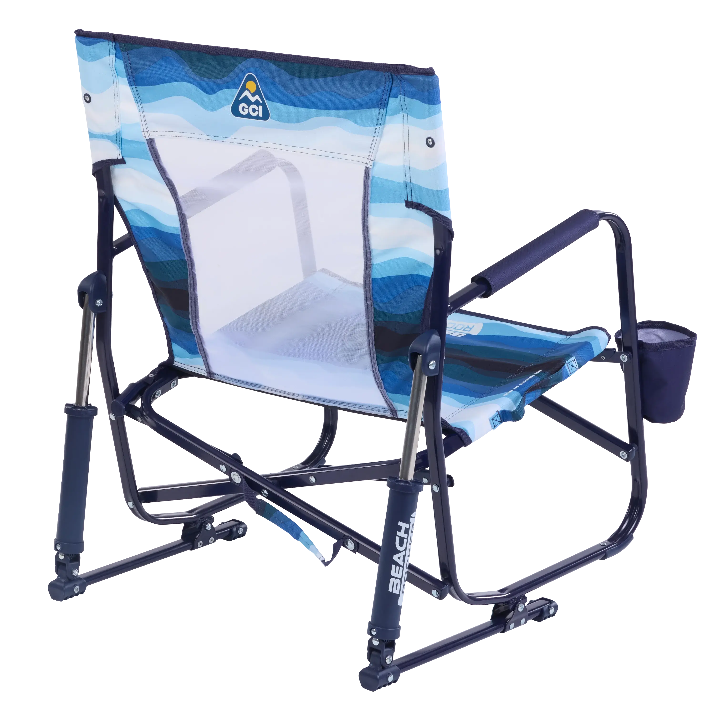 Premium Folding Beach Rocker Chair - Portable & Lightweight for Outdoor Relaxation at Beach, Pool, Camping, and Backyard