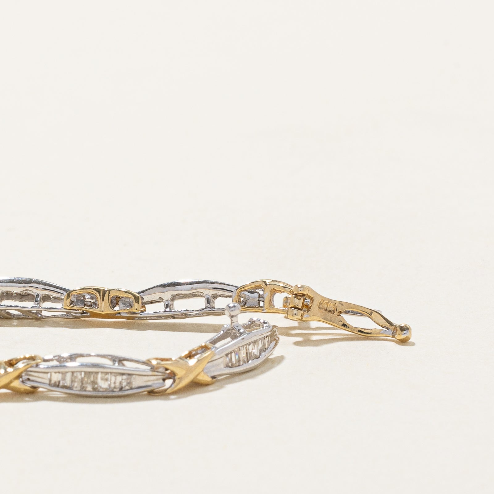 Two Tone Gold Channel Set Diamond Bracelet | 0.50ctw | 7 Inches | Elegant Jewelry Gift for Women | Perfect for Weddings, Anniversaries & Special Occasions
