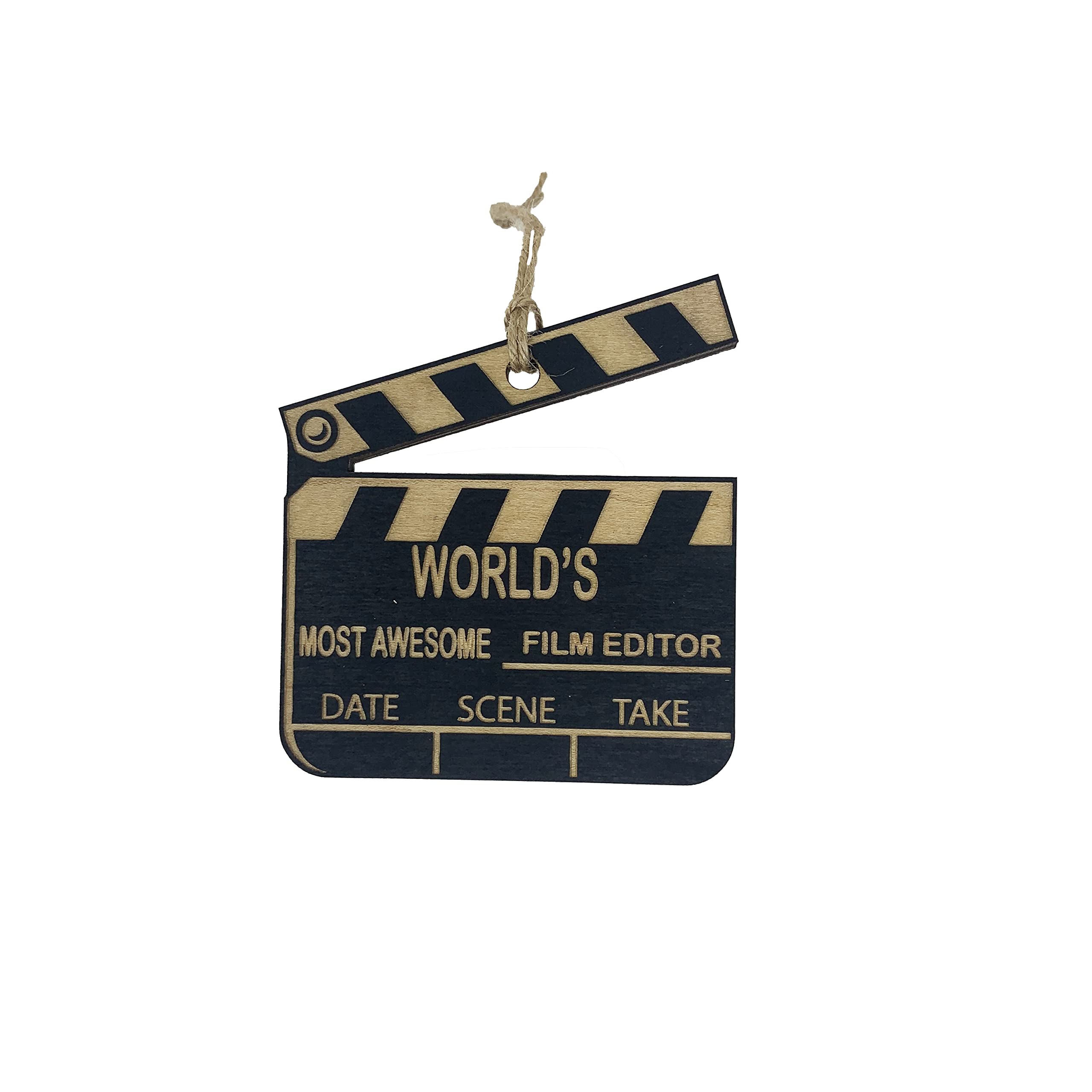 Black Film Editor Ornament - Perfect Gift for Movie Lovers & Film Editors - Home & Office Desk Decor