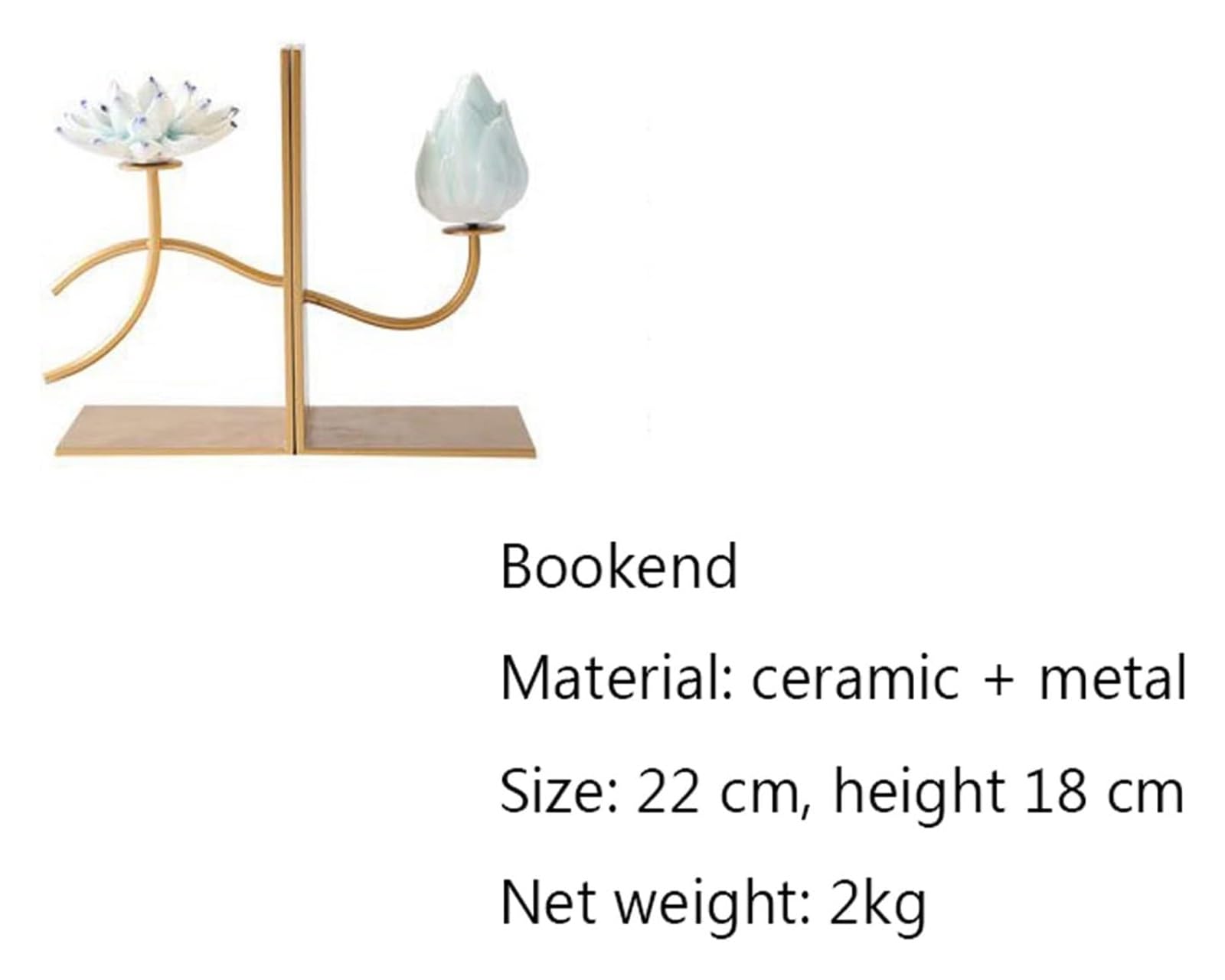 Heavy Duty Non-Slip Metal Bookends - Decorative Book Supports for Shelves, Office & School - Perfect for Organizing Books, Displaying Collectibles, and Adding Style to Your Workspace