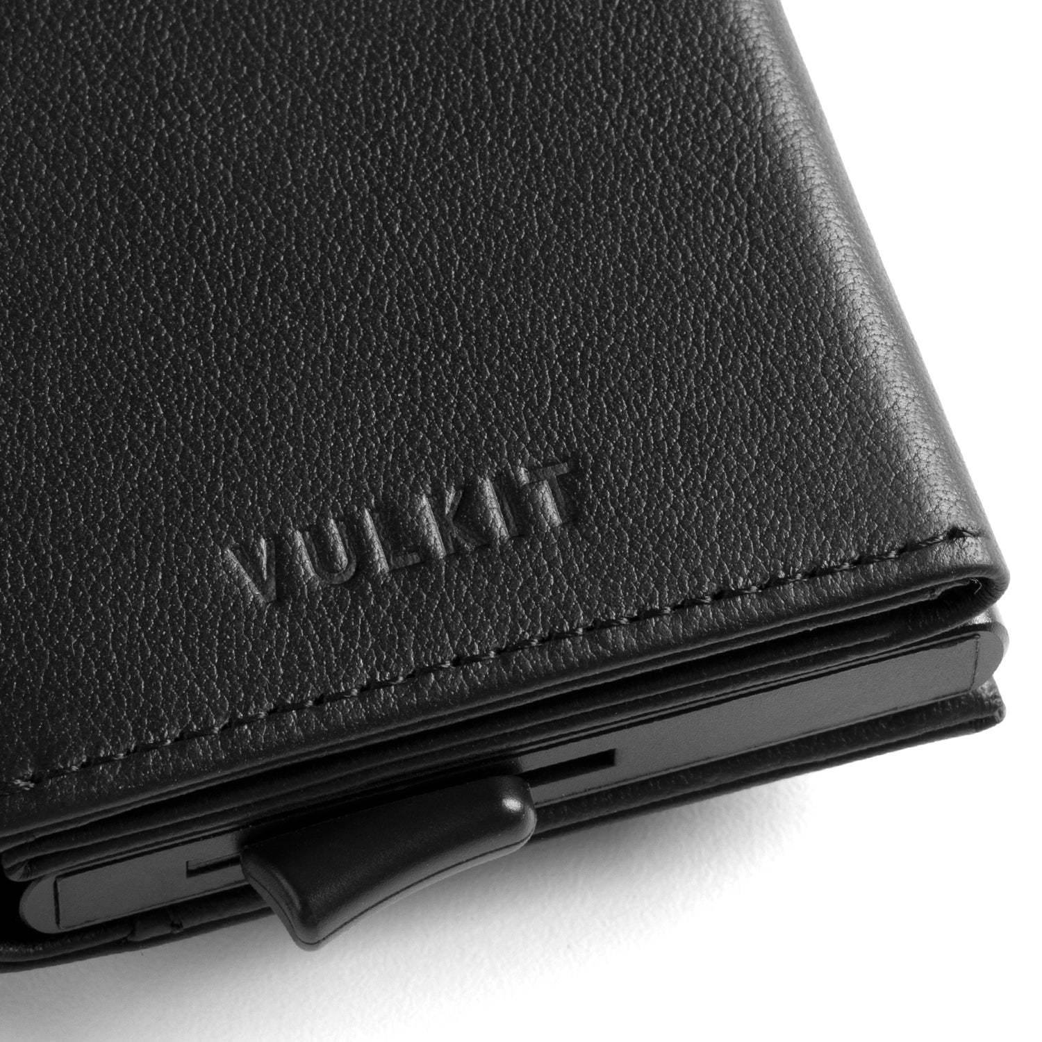 VC203P Genuine Leather Tri-Fold Wallet with Back Zipper Slot & Magnetic Closure - RFID Blocking, Slim Design for Men's Everyday Carry & Travel Essentials