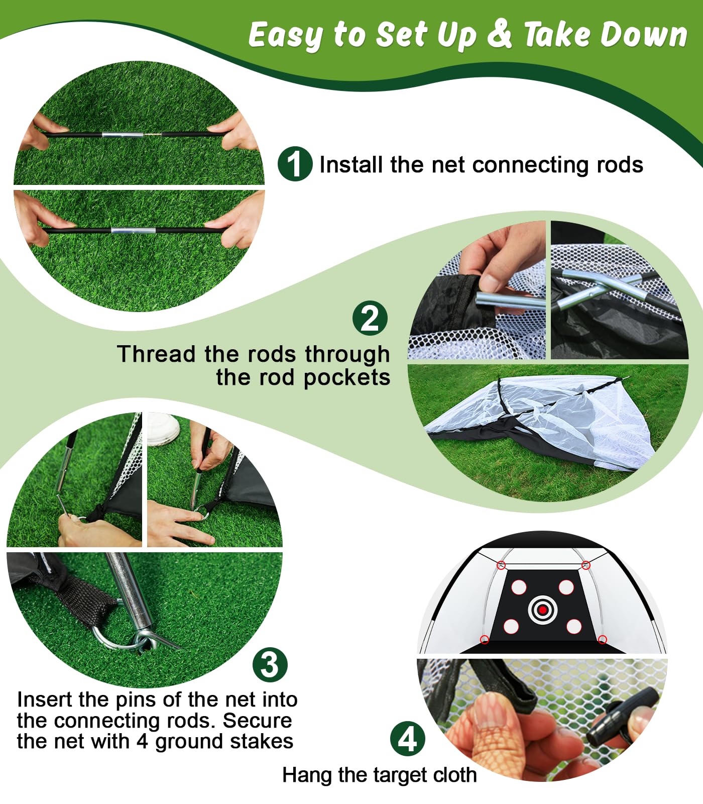 **10x7ft Golf Practice Net with Dual-Turf Hitting Mat - All-in-1 Indoor & Outdoor Golf Training Aid for Backyard Chipping & Driving - Perfect for Golf Enthusiasts & Beginners (Men & Women) - Ideal for Home, Yard, or Driving Range Practice**