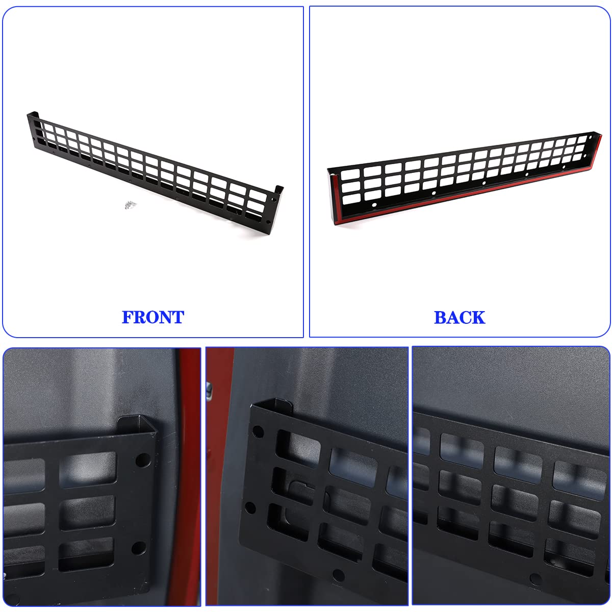 Toyota FJ Cruiser 2007-2021 Trunk Organizer - Black Rear Door Storage Panel with Hanging Hooks for Extra Space | Perfect for Camping Gear, Tools & Road Trip Essentials