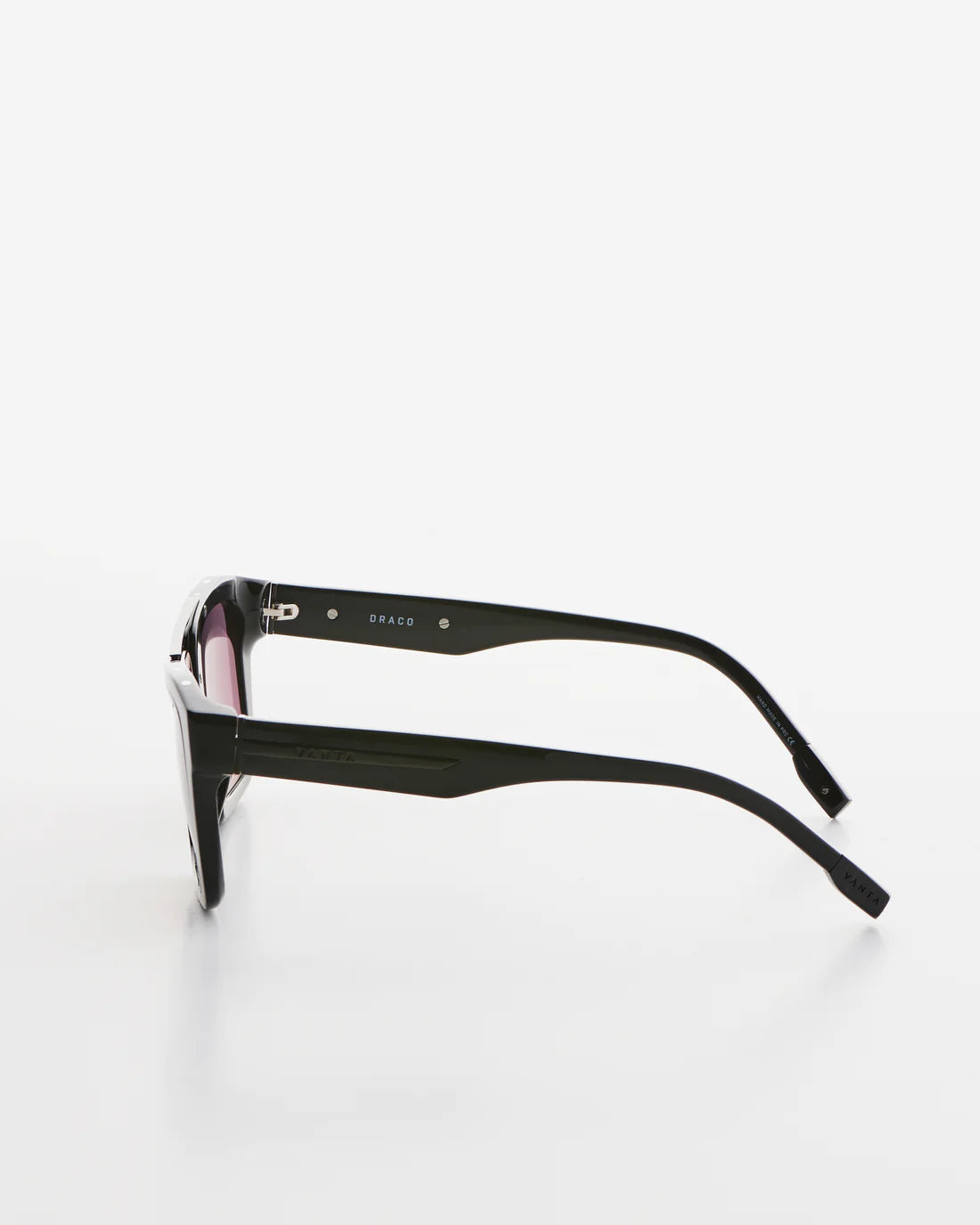 VANTA Draco Sunglasses - Gloss Black & Black Metal Frame - UV Protection, Polarized, Lightweight - Perfect for Driving, Running, Outdoor Sports & Fashion