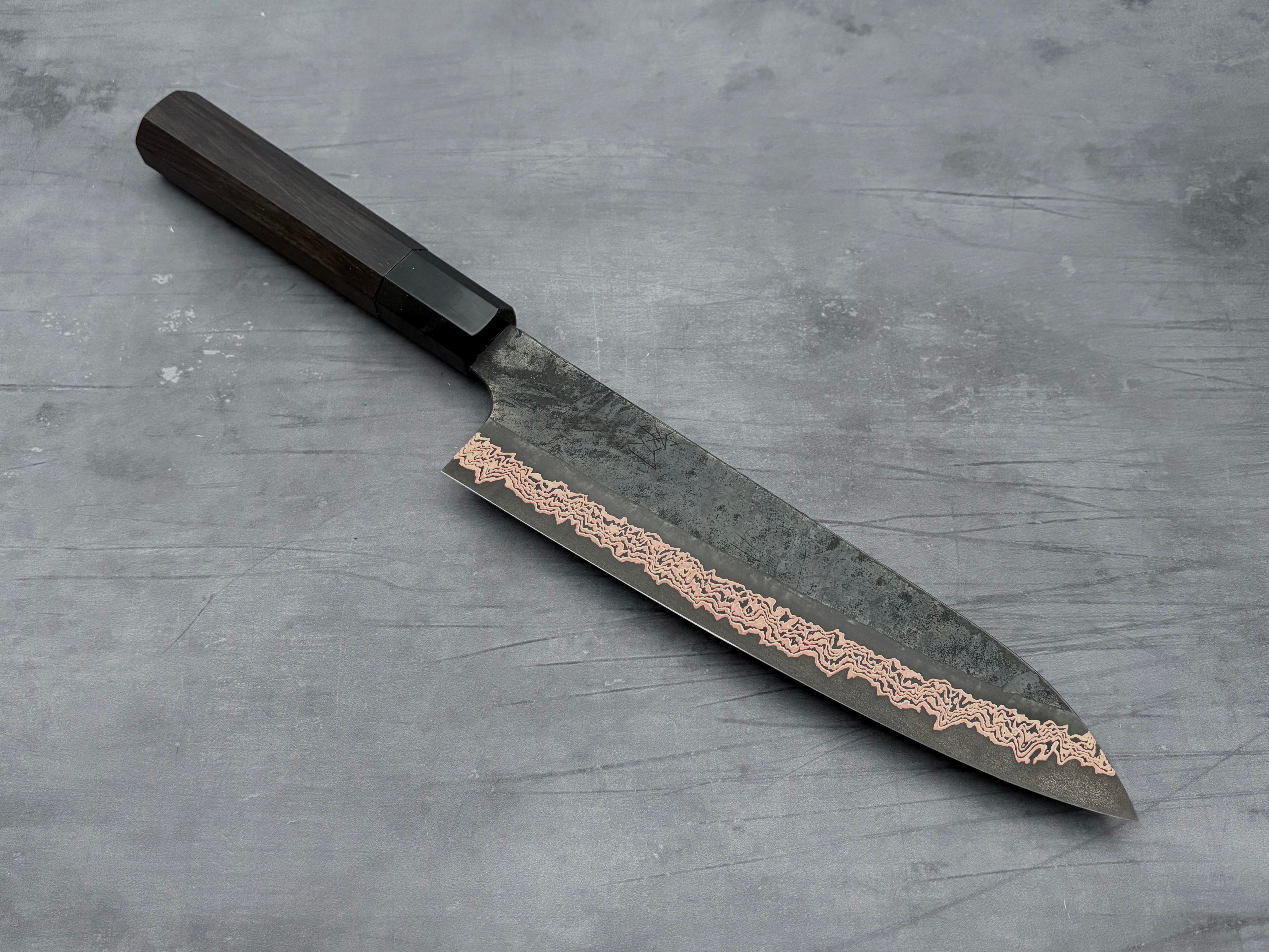 Premium Hatsukokoro Yorokobi Gyuto 210mm Japanese Chef Knife - High Carbon Steel Kitchen Knife for Professional Chefs & Home Cooking, Perfect for Slicing, Dicing & Meat Cutting