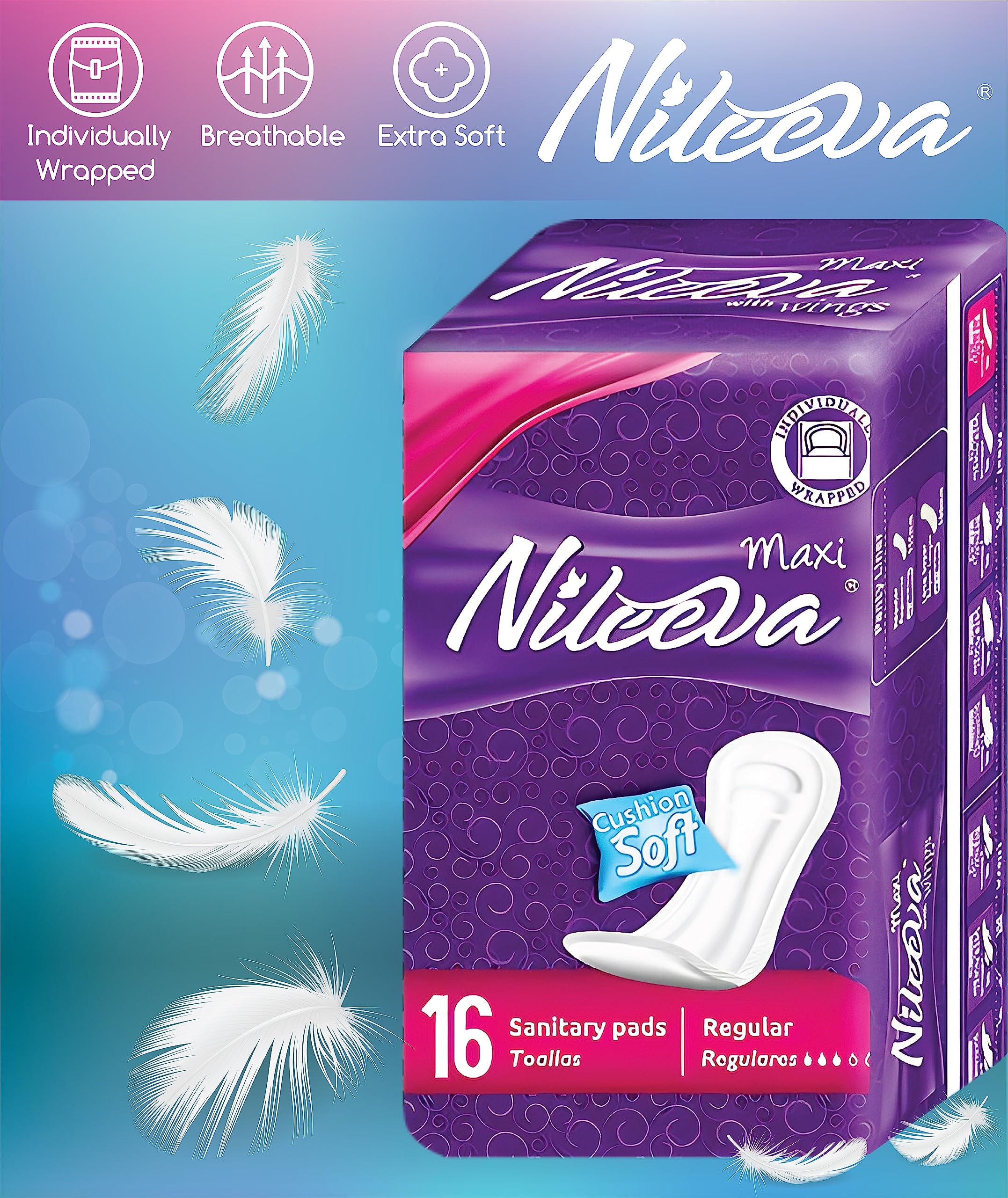 Care Maxi Sanitary Pads with Wings - Ultra Soft, Super Absorbent, Individually Wrapped (576 Pads Bulk Pack) | Overnight Protection, Heavy Flow & Postpartum Use | Comfortable for Work, Travel & Active Lifestyle
