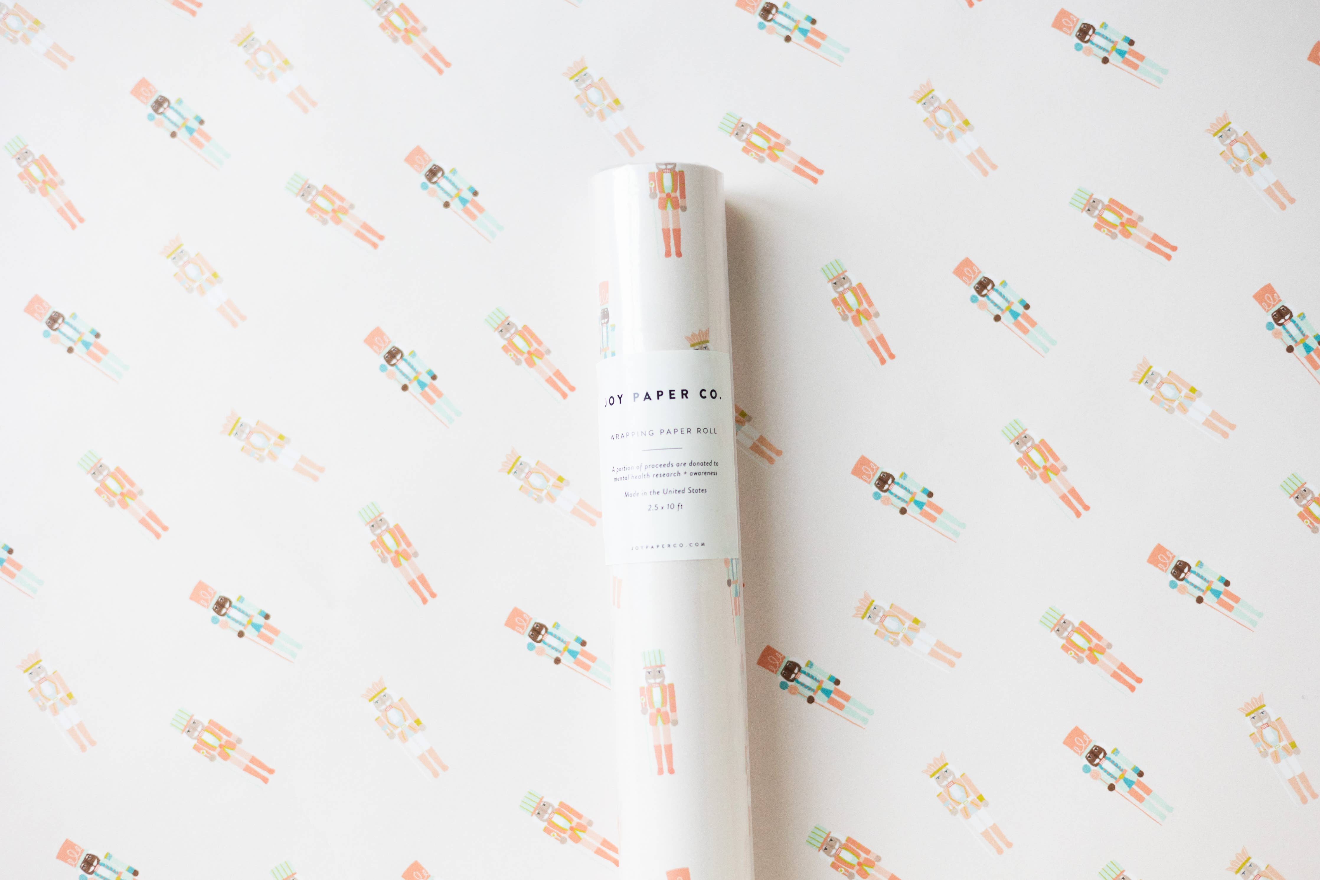 Festive Pink Nutcracker Christmas Wrapping Paper Roll - 24