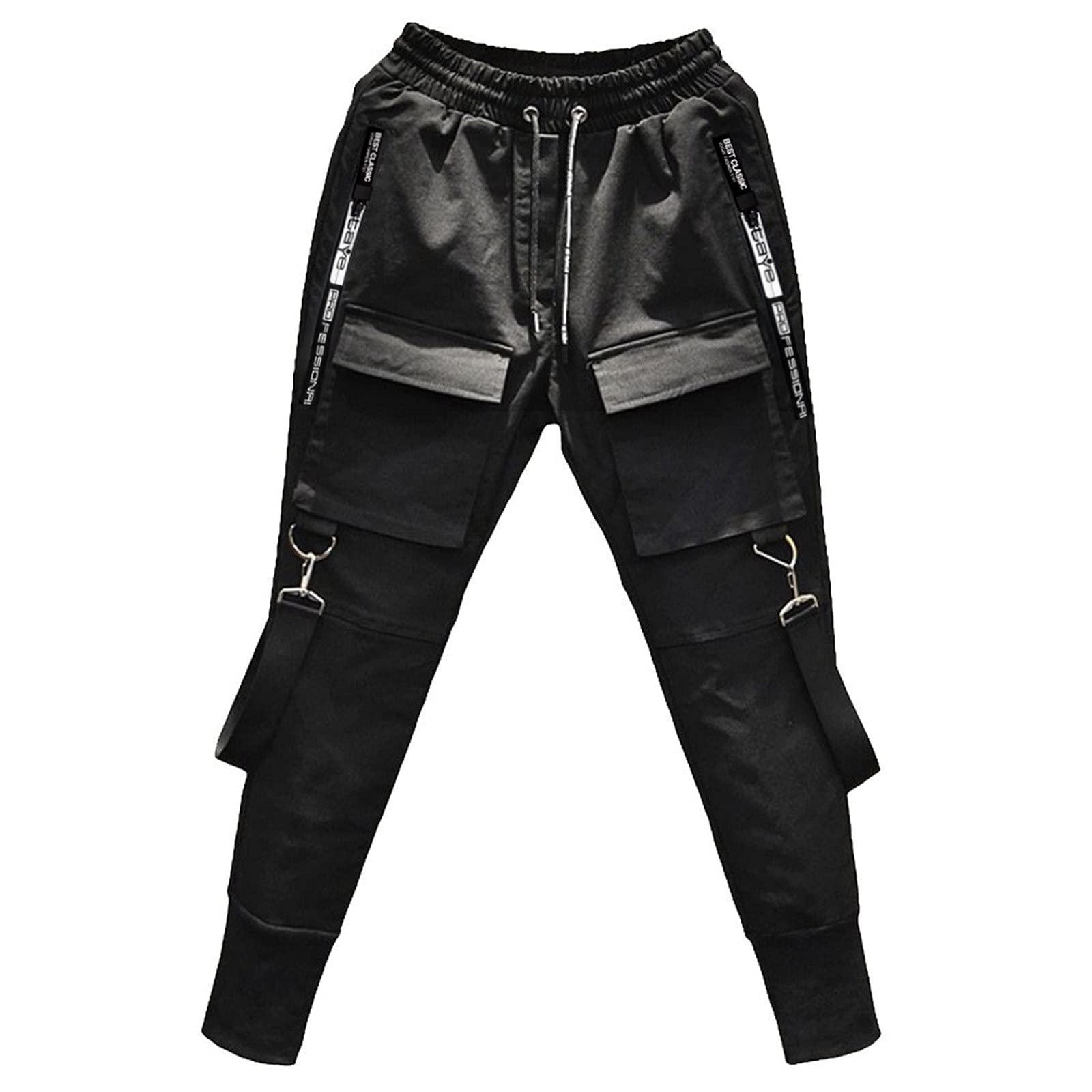 Men's Ripped Patchwork Cargo Sweatpants with Side Pockets - Hip Hop Baggy Pants for Casual Wear, Street Style & Lounge Comfort