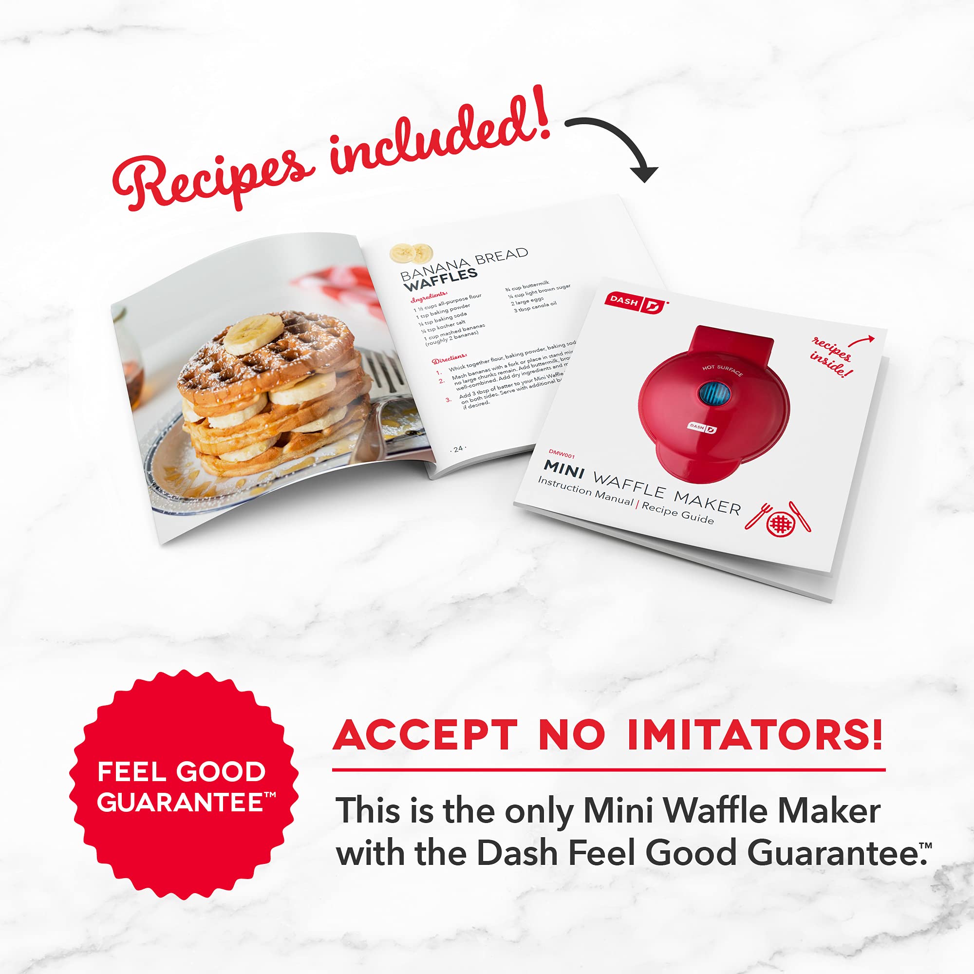 **Dash Mini Waffle Maker – 4 Inch Non-Stick Waffle Iron for Waffles, Paninis, Hash Browns – Compact & Easy to Clean – Perfect for Breakfast, Lunch, or Snacks On-the-Go (White)**    *(Ideal for Small Kitchens, Dorms, Offices & Quick Meals)*