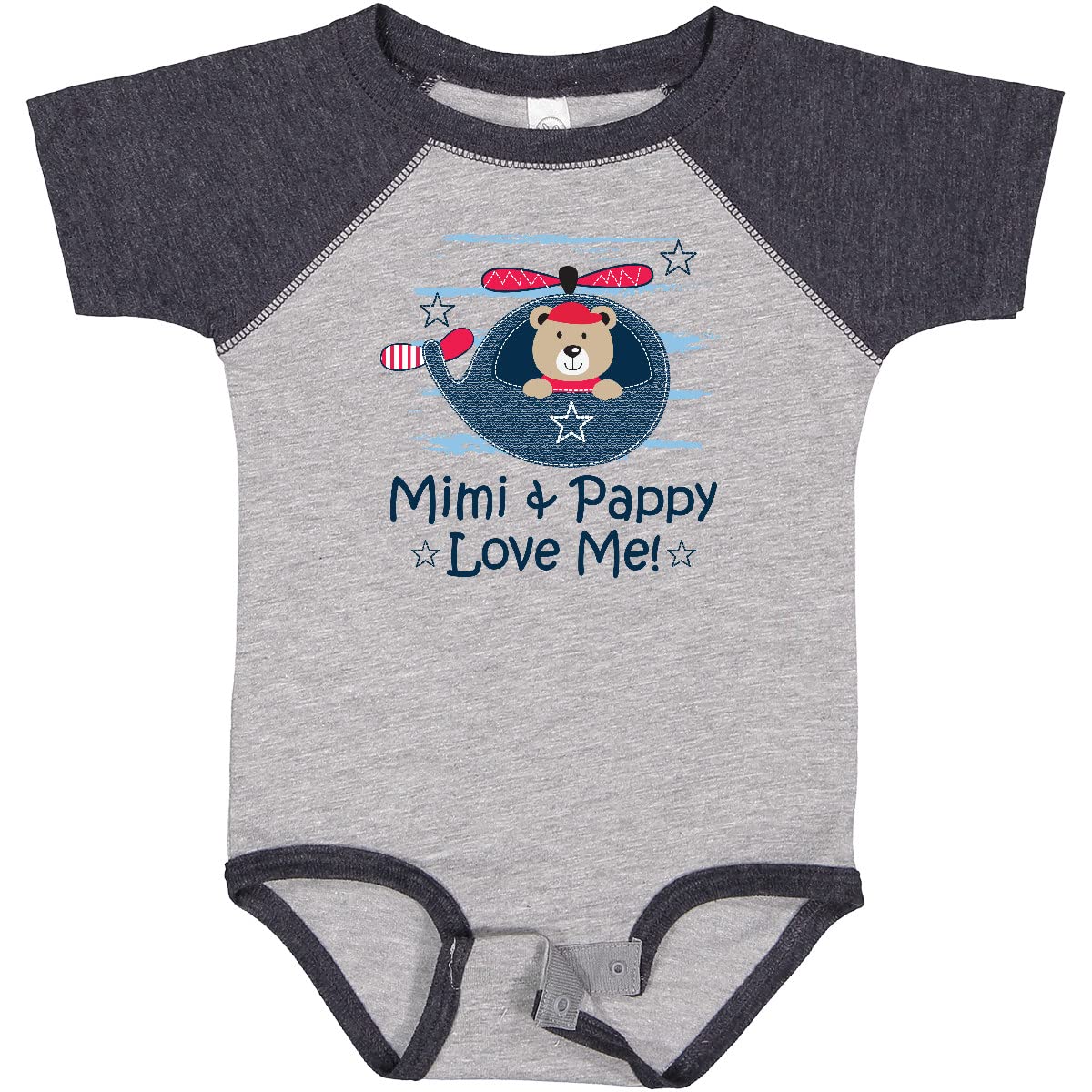 Inktastic Mimi and Pappy Love Me Baby Boy Bodysuit - Soft Cotton Onesie for Newborns & Infants - Perfect for Family Photos, Holidays & Everyday Wear