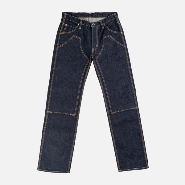 Iron Heart IH-828 14oz Selvedge Double Knee Work Pants - Premium Indigo Denim Jeans for Men | Durable Workwear for Construction, Farming & Outdoor Activities
