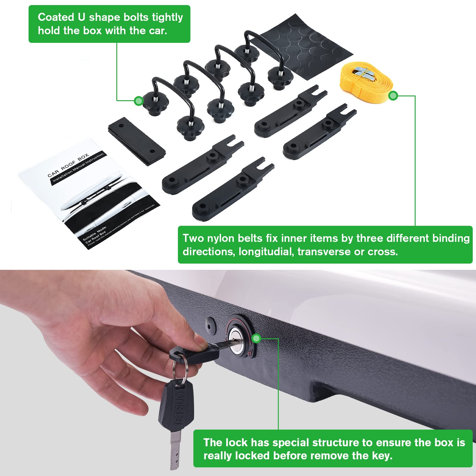 Hard Shell Roof Cargo Carrier 14 Cubic Feet - 62