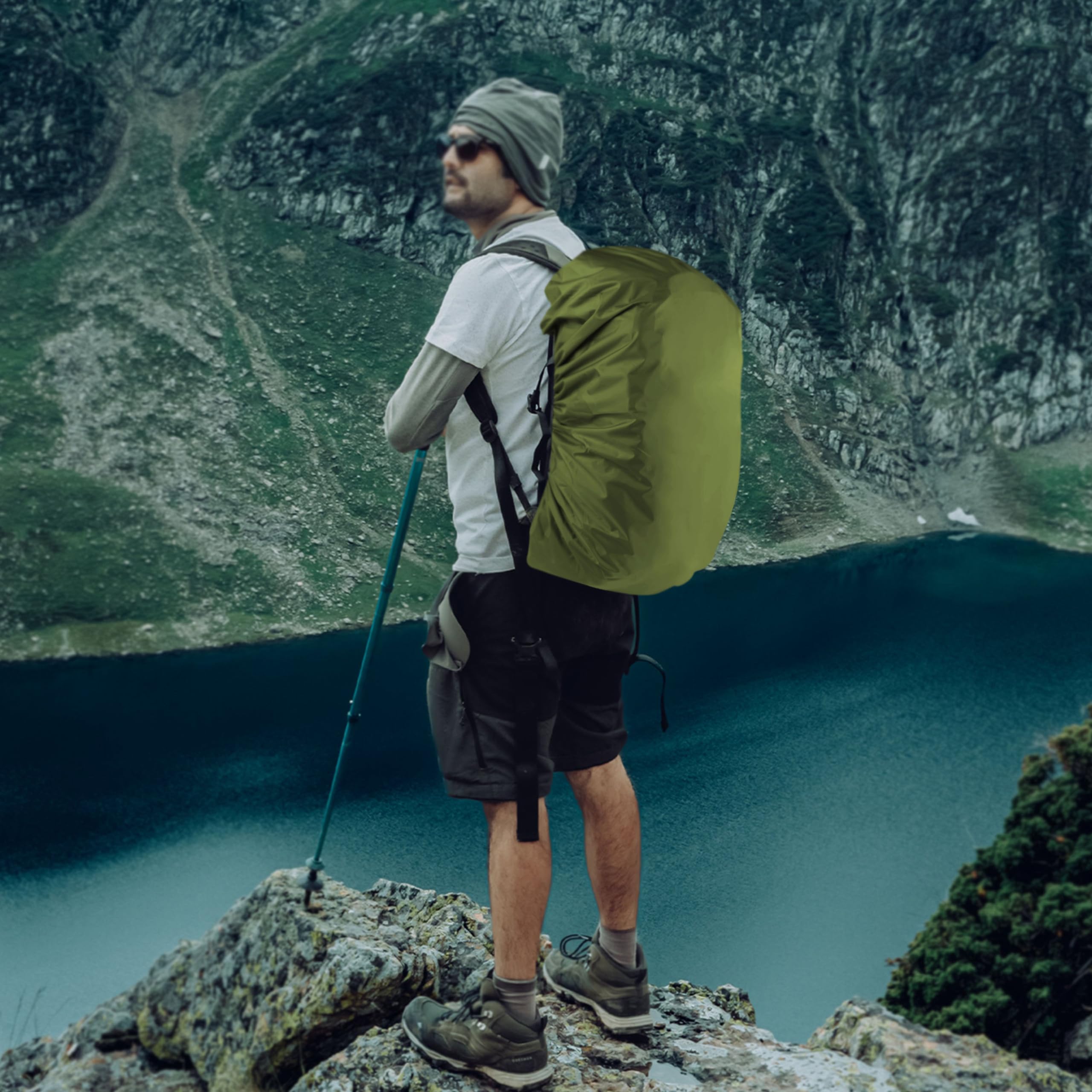 Waterproof Backpack Rain Cover 30-100L - Dustproof & Weatherproof Protection for Travel, Cycling, Hiking & Outdoor Adventures - Perfect for Camping, Commuting & Stormy Weather