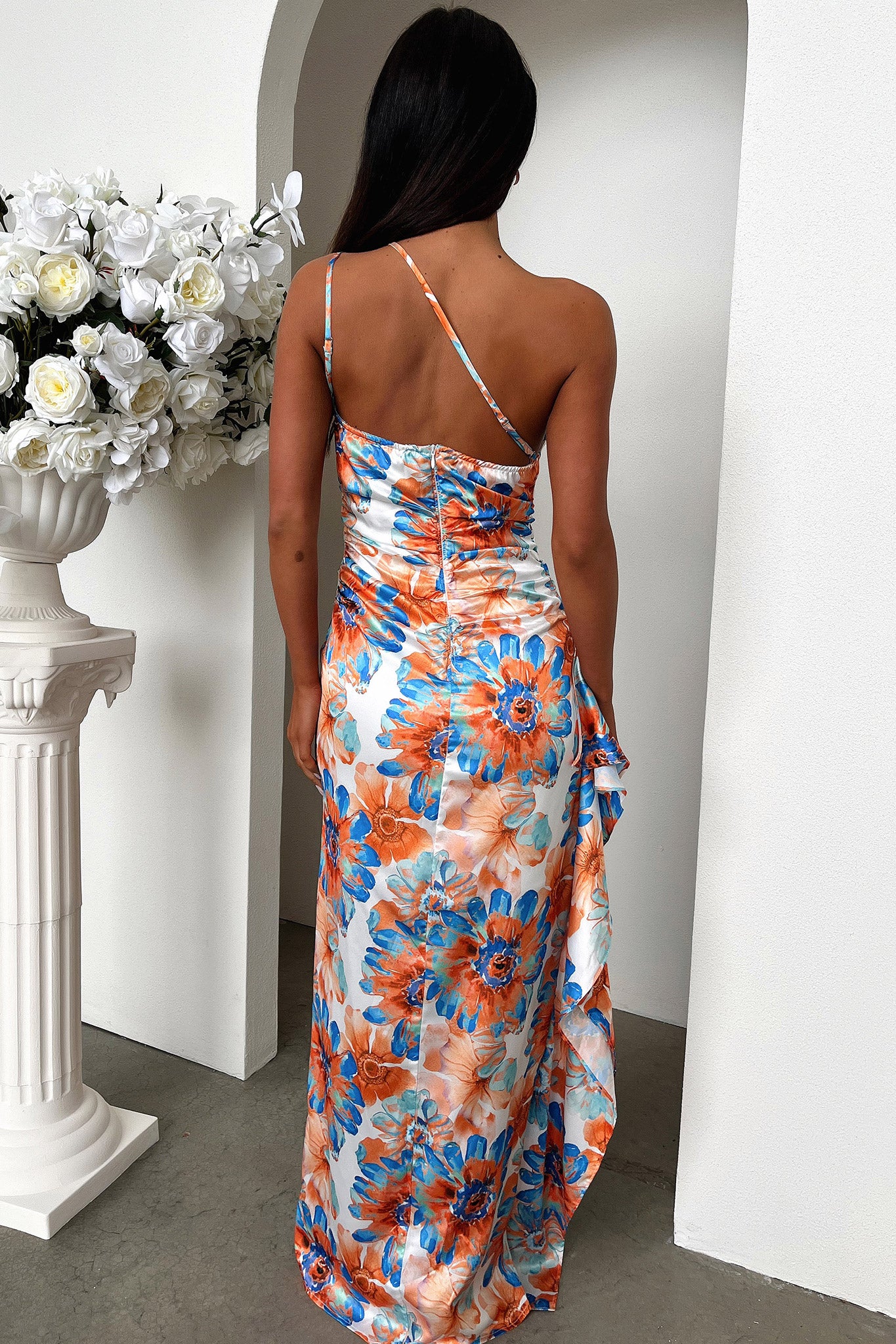 Elianna Maxi Dress - Blue Floral Print Women's Summer Dress | Perfect for Beach, Vacation & Casual Outings
