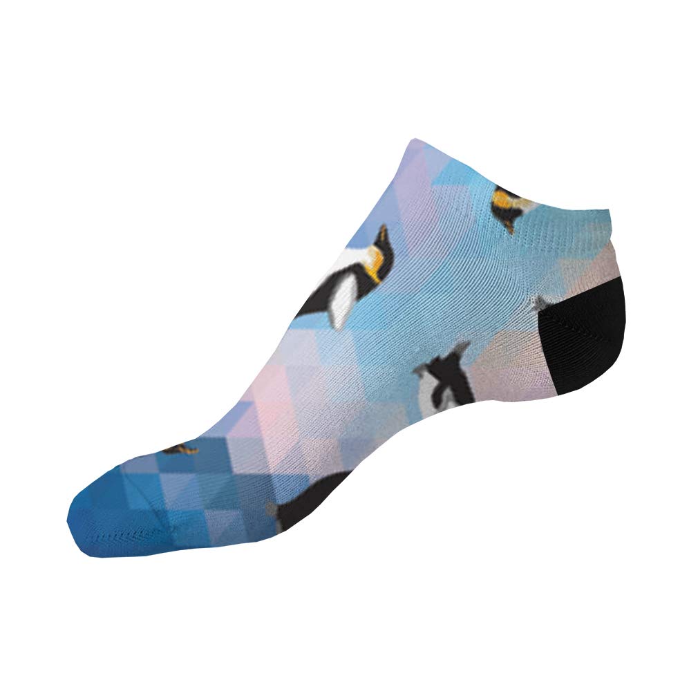 Speedy Pros No Show Socks - Cute Abstract Penguin Pattern Polyester Ankle Socks for Women & Men - Breathable Comfort Fit - Perfect for Sneakers, Loafers & Casual Shoes