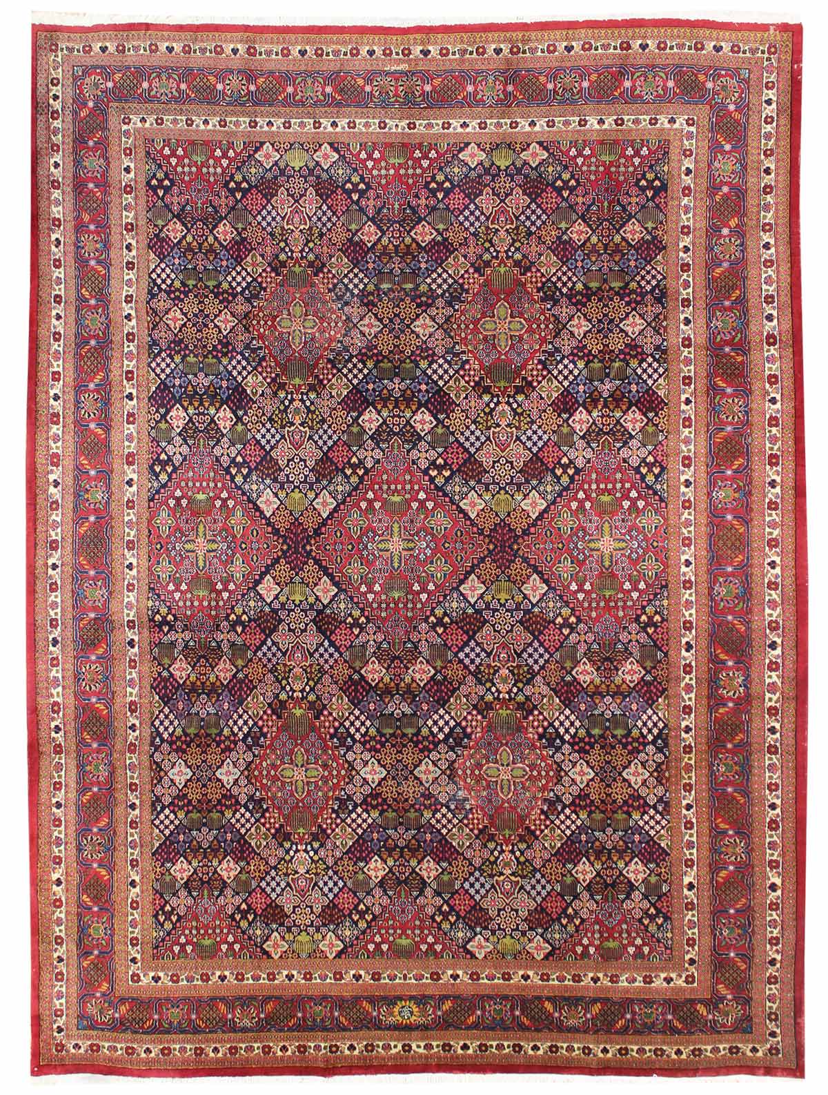 Antique Khorasan Handwoven Traditional Persian Rug - Premium Wool Carpet for Living Room, Bedroom & Office Decor - JF7010