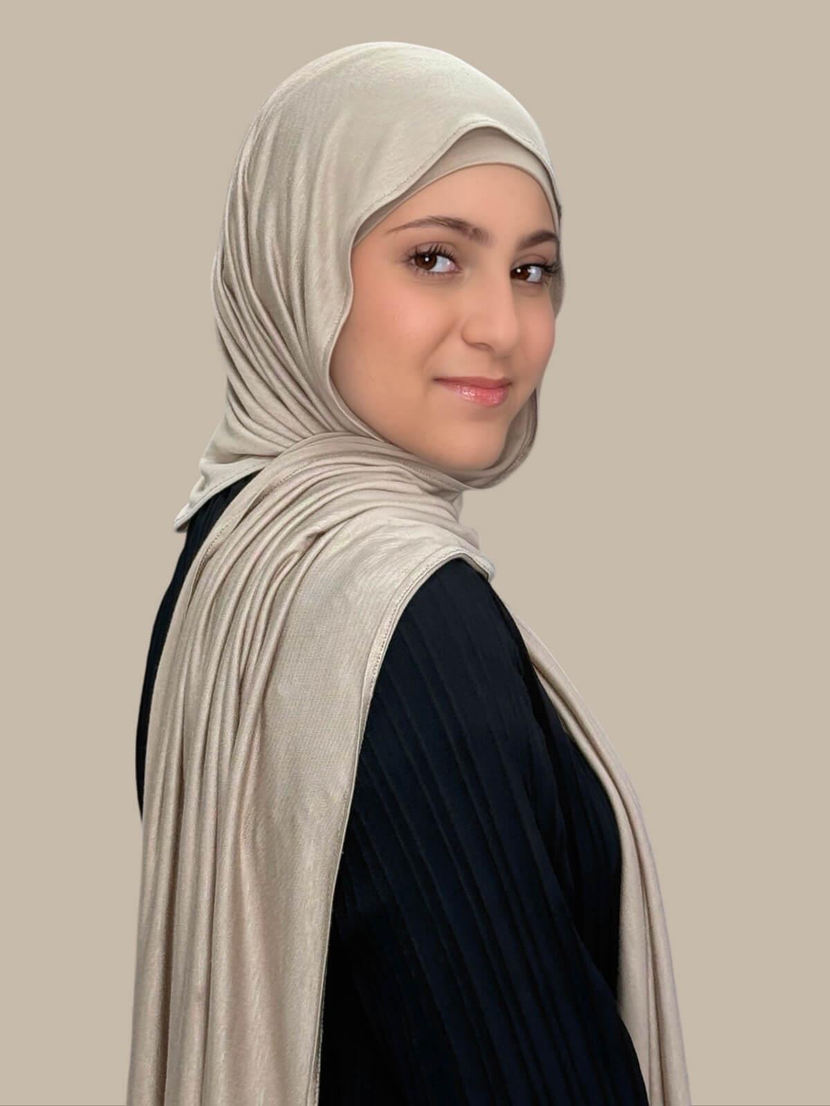 Premium Jersey Hijab for Women - Soft & Breathable Vanilla Scarf - Perfect for Daily Wear, Work, and Special Occasions