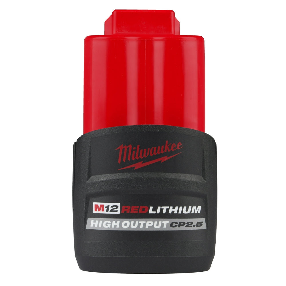 Milwaukee M12 REDLITHIUM™ HIGH OUTPUT™ CP2.5 Battery Pack (48-11-2425) - Power Tools, Cordless Drills & Outdoor Equipment - Perfect for DIY Projects & Professional Use