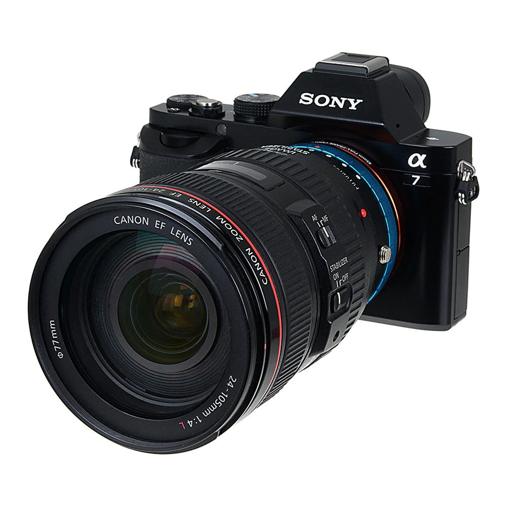 FotodioX Canon EF to Sony NEX Lens Mount Adapter with Iris Control - Compatible with Sony Mirrorless Cameras for Professional Photography & Videography