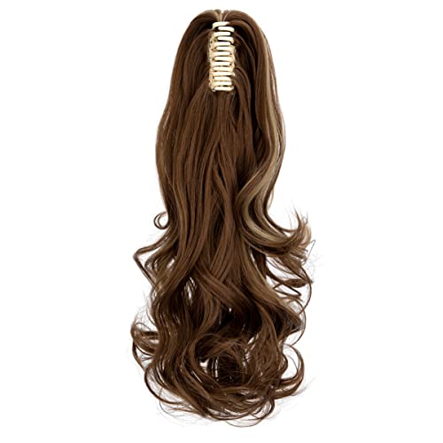 Clip-in Ponytail Hair Extension with Claw Clip - Natural Looking Hairpiece for Instant Volume & Length - Perfect for Parties, Weddings & Everyday Styling