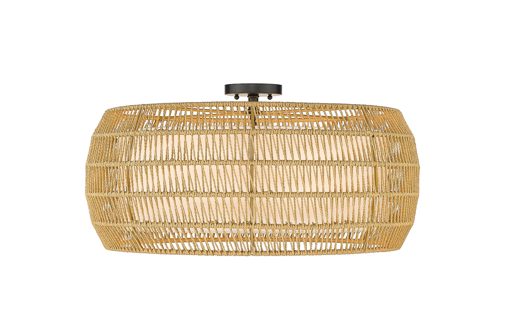 Jonas Semi Flush Mount Ceiling Light Fixture - Modern LED Lighting for Bedroom, Living Room & Hallway - Energy Efficient Indoor Ceiling Lamp with Frosted Glass Shade