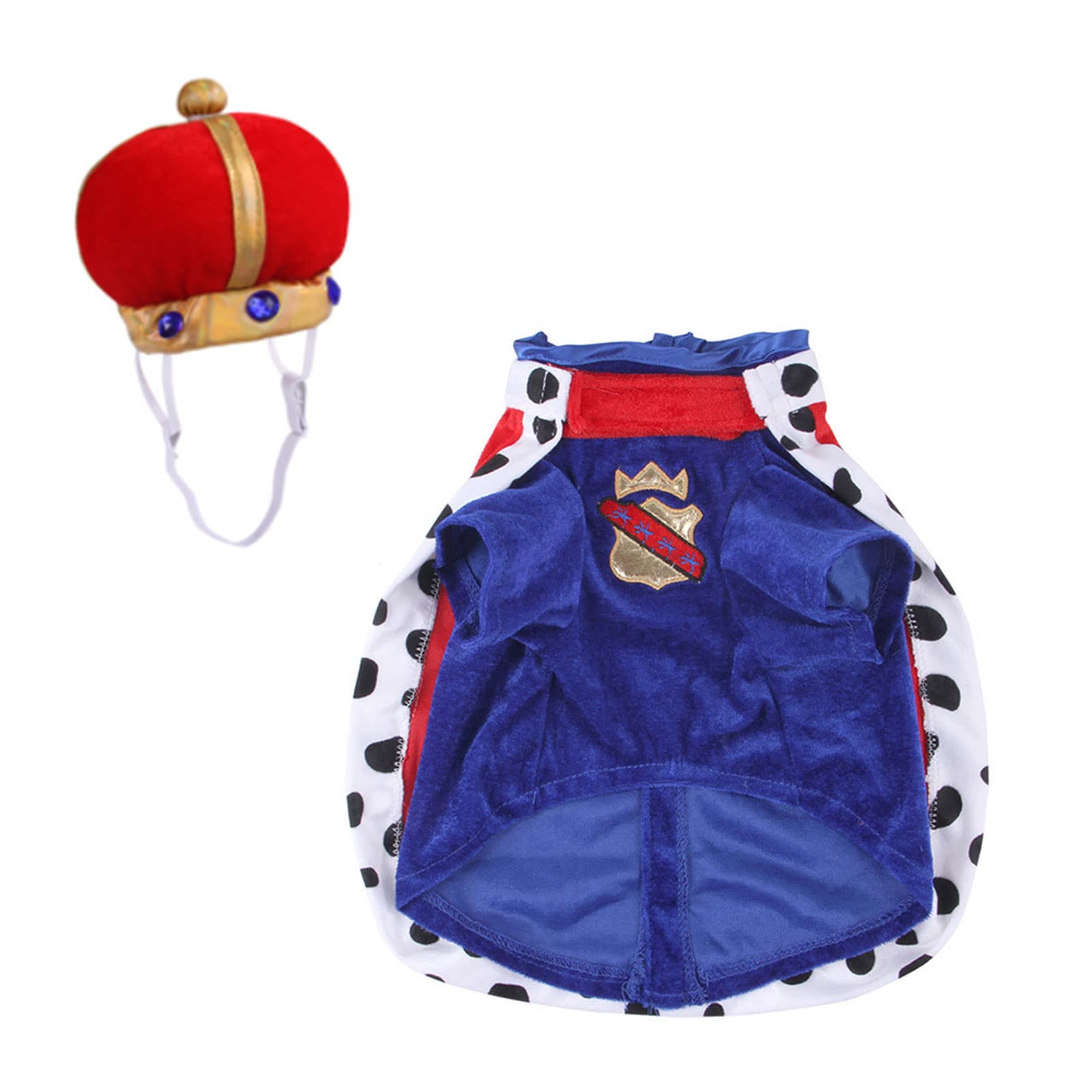Halloween Pet Dog Costume - King Crown & Cape Outfit for Small & Large Dogs | Perfect for Halloween Parties, Pet Parades & Photo Shoots