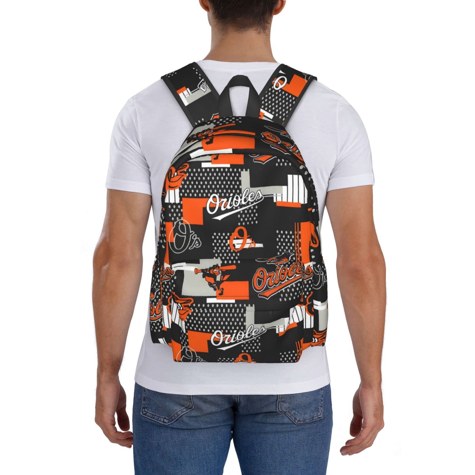 **Baltimore Orioles Baseball Backpack – Lightweight Casual School Backpack for Men & Women – 16.9 Inch Bookbag for Travel, Hiking, Camping & Work – Perfect for Sports Fans & Daily Use**