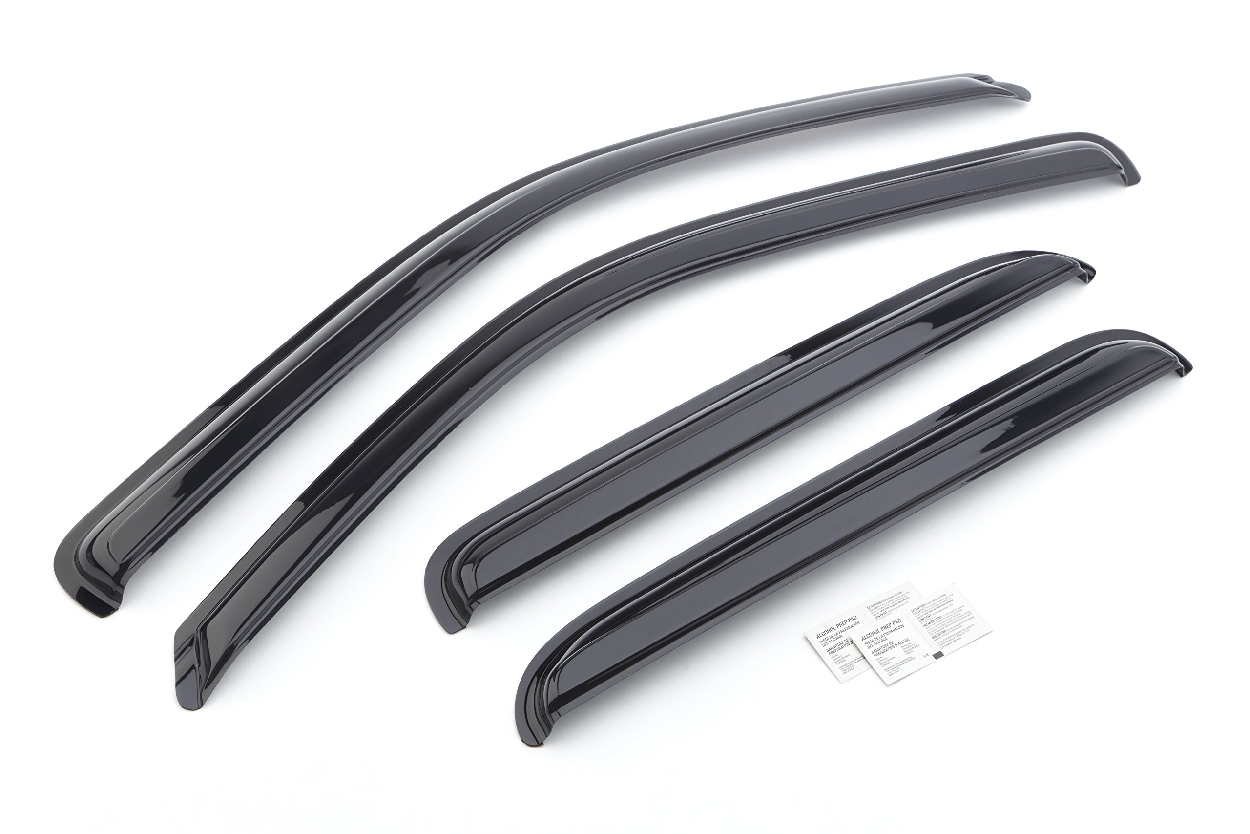 ACDelco GM Accessories 17802323 Smoke Black Front & Rear Tape-On Side Window Weather Deflectors - Perfect for Rain Protection & Enhanced Ventilation
