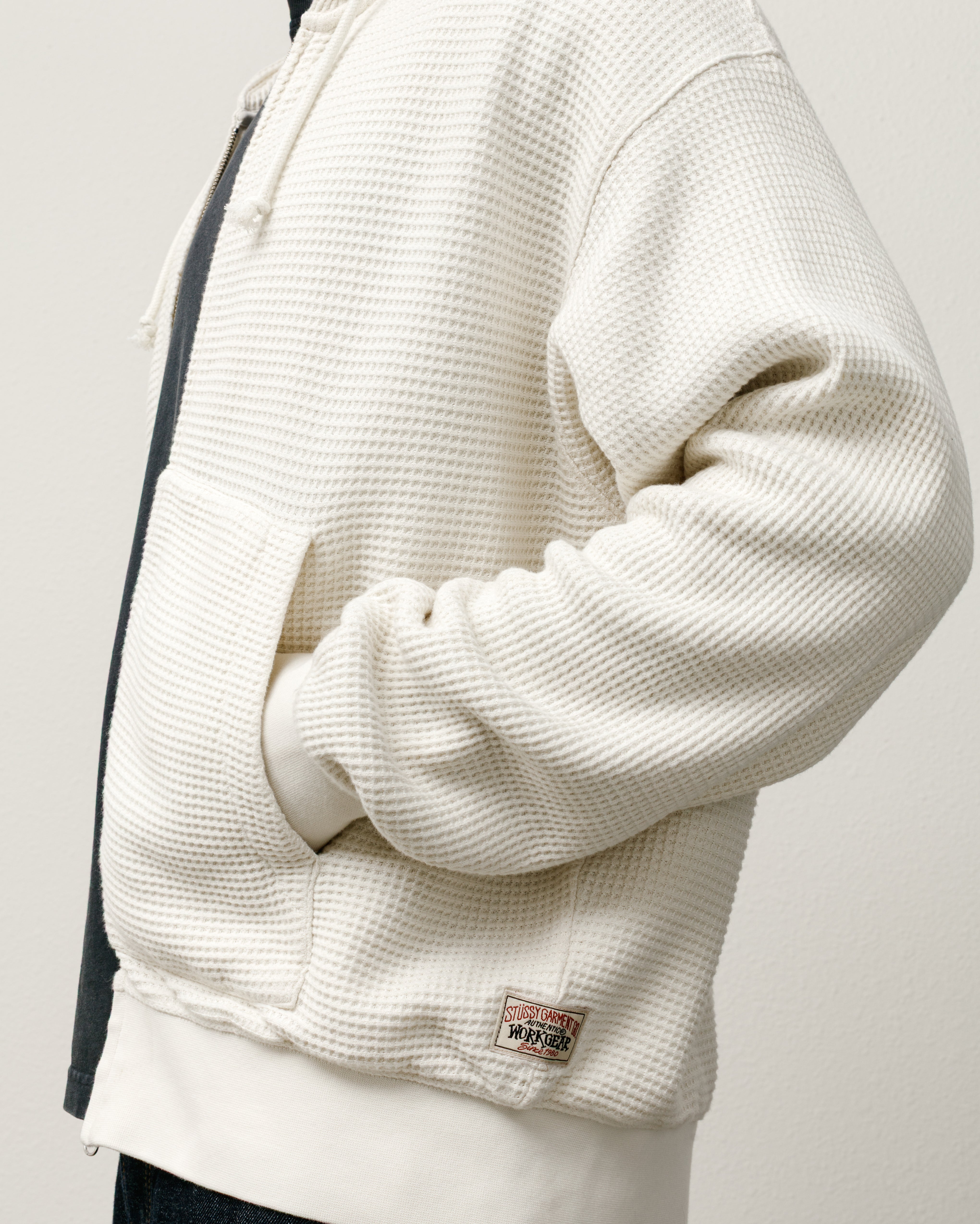 Double Layer Waffle Zip Hoodie for Men & Women - Cozy Winter Pullover for Outdoor Activities & Casual Wear