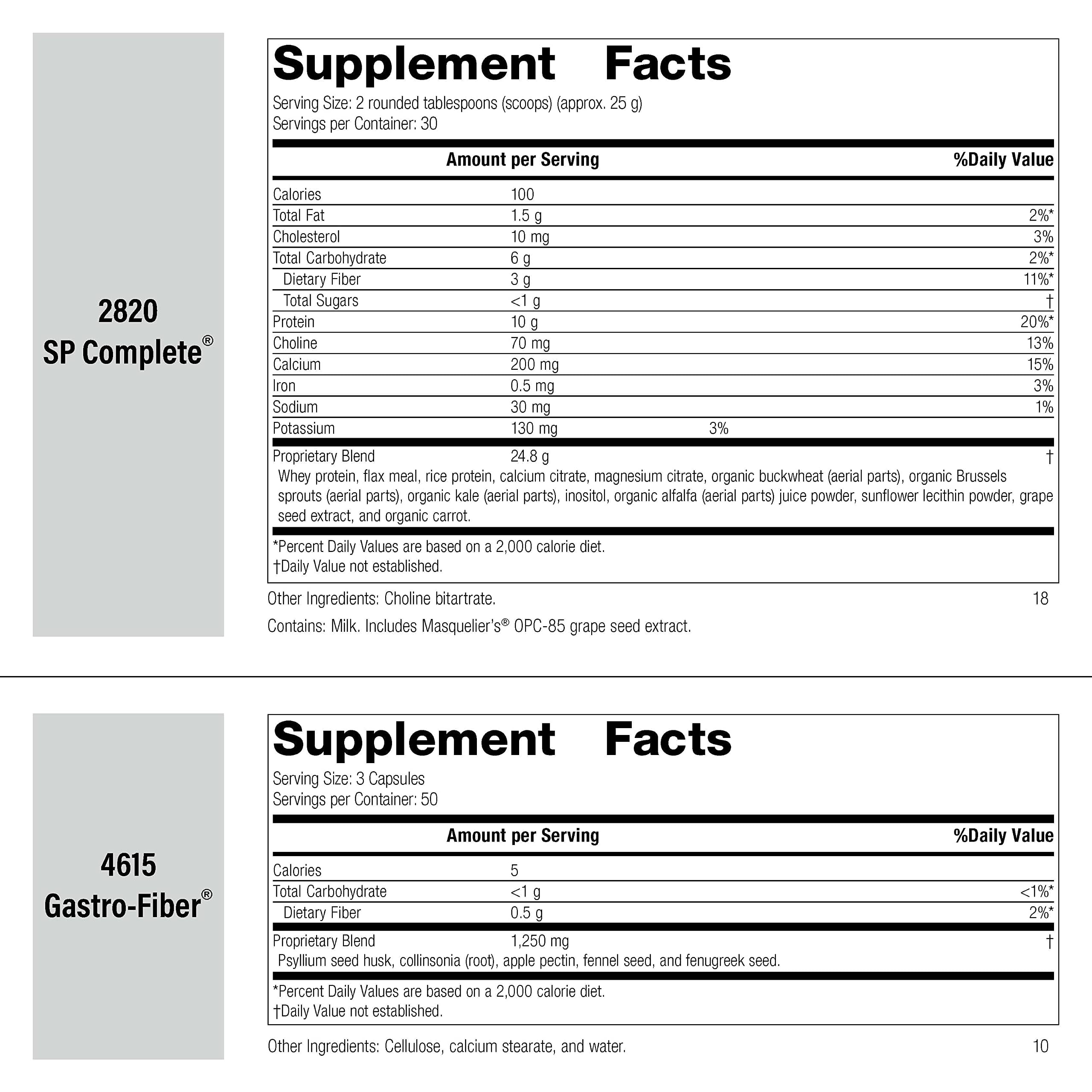 Standard Process Purification Kit with SP Complete & Gastro-Fiber - Liver Detox & Digestive Support Supplement with Milk Thistle, Whey Protein, Fiber | Natural Cleansing Program for Daily Wellness & Gut Health