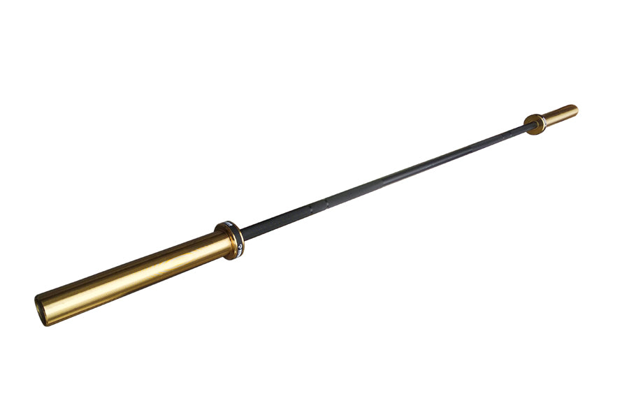 Warrior Black Cerakote & Gold Titanium Barbell - Premium Gym Equipment for Strength Training & Bodybuilding - Perfect for Home Gyms & Fitness Centers