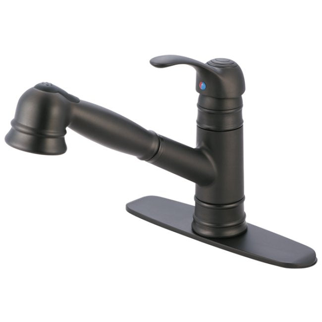 Stainless Steel Single Handle Pull Out Kitchen Faucet with Sprayer - Modern High Arc Design for Sink, Dishwashing and Food Prep (Brushed Nickel)