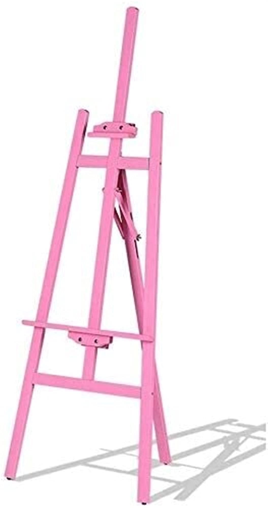 Adjustable Portable Painting Easel Tripod Stand - Artist Canvas Display Easel for Kids & Adults, Multifunctional Sketching & Poster Holder (Pink) - Perfect for Home, Classroom & Outdoor Art Projects
