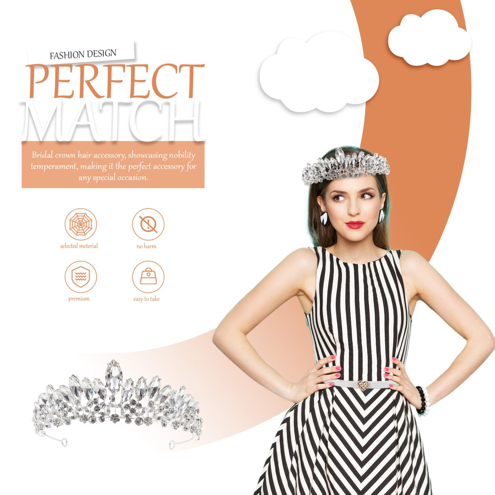 Beavorty Elegant Metal Hair Crown - Wedding Headpiece, Bridal Tiara, Cosplay Accessories & Birthday Hair Jewelry for Women | Perfect for Brides, Parties, and Special Occasions