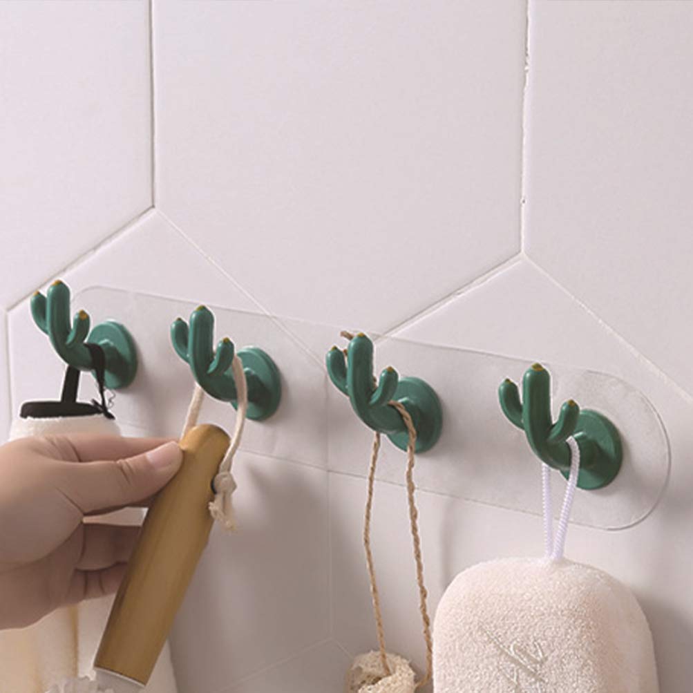 Vintage Wall Hooks with 4 Hangers - Heavy Duty Adhesive Mounted Hooks for Coats, Bags & Towels - No Nails Needed - Perfect for Bedroom, Bathroom & Entryway Organization