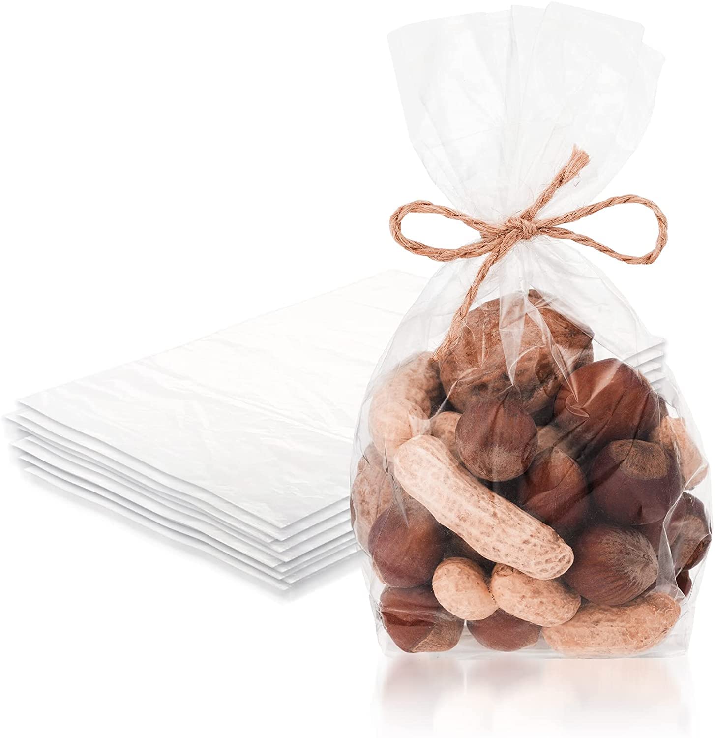 Clear Gusseted Poly Bags 5x3x15 Inches - 1000 Pack 1 Mil Side Gusseted Plastic Bags for Packaging | Leakproof Food Storage Bags for Coffee Beans, Nuts, Grains & Bulk Items | Perfect for Retail, Wholesale & Home Organization